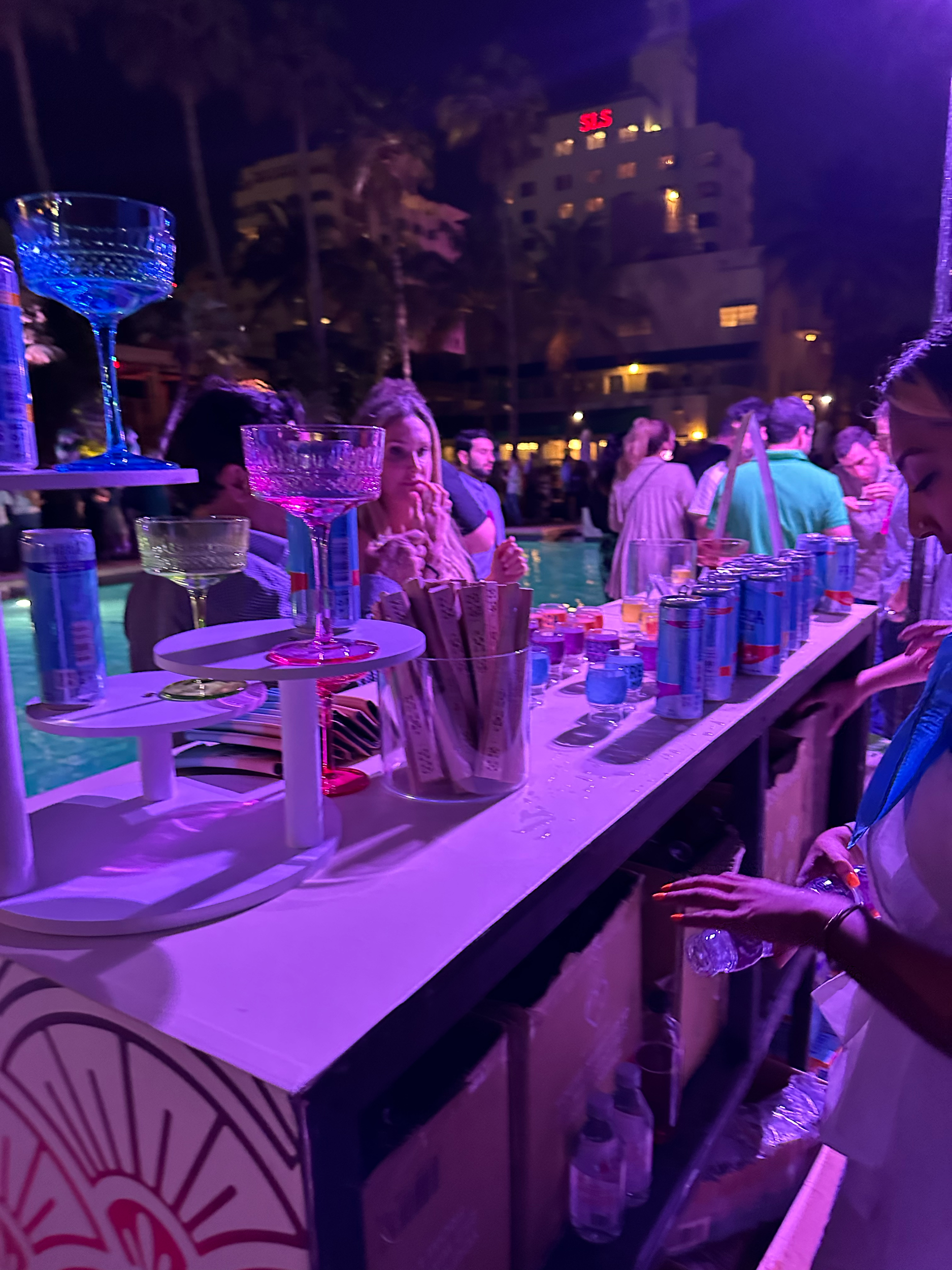 Fresca Mixed bar and branded drinks at an evening hospitality event