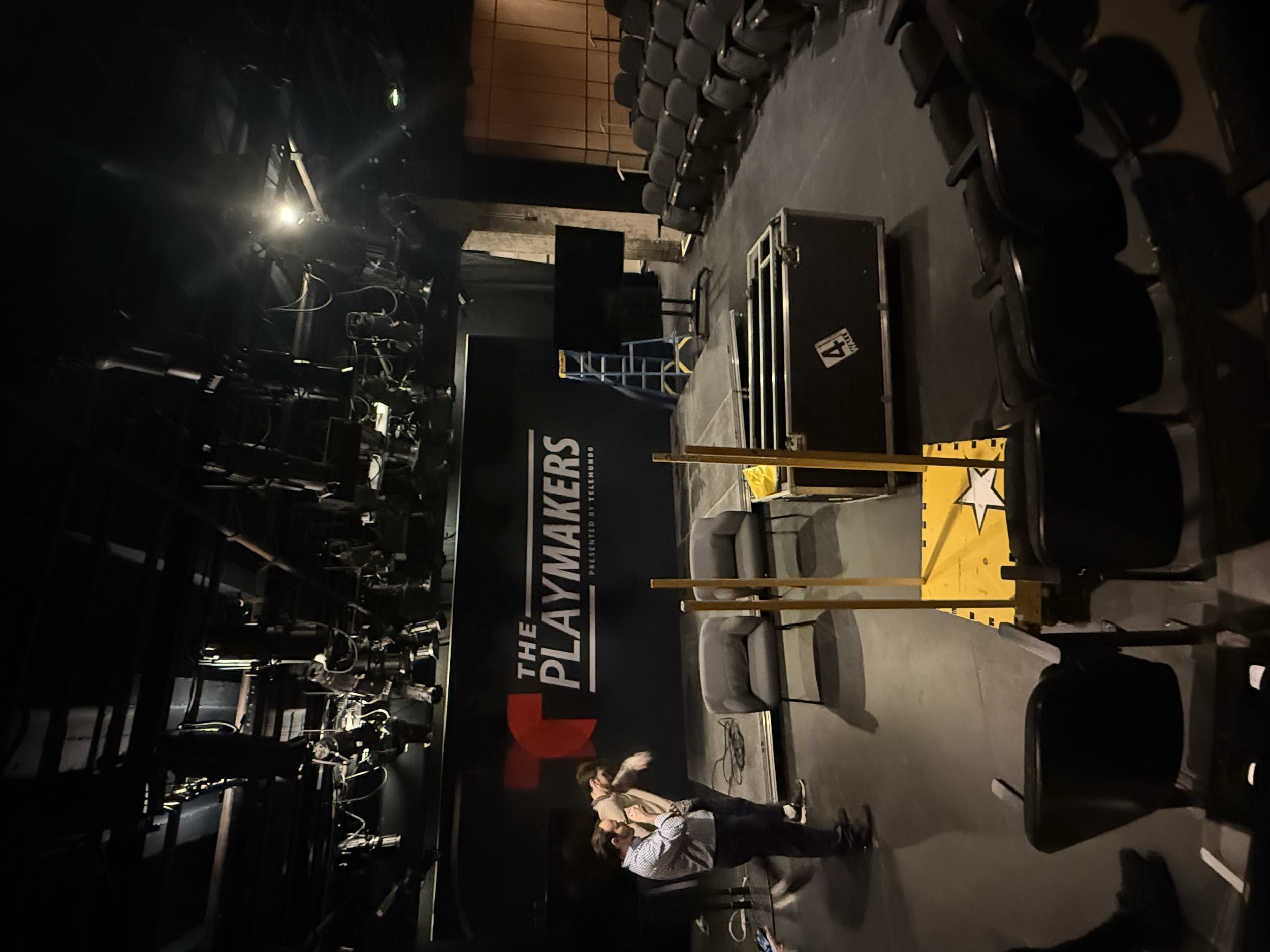 Stage and audience seating for The Playmakers event