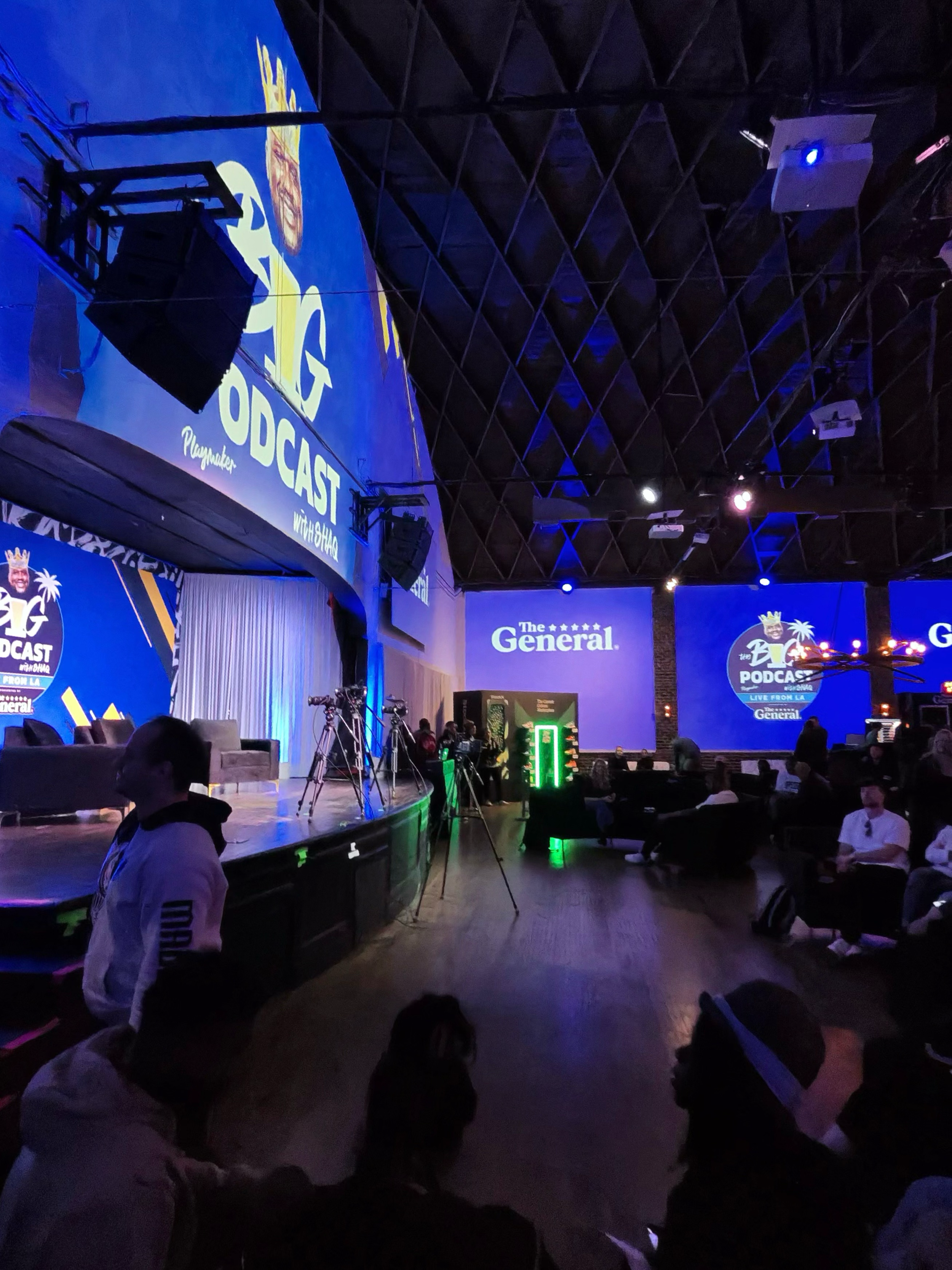 Stage and seating for The Big Podcast live show