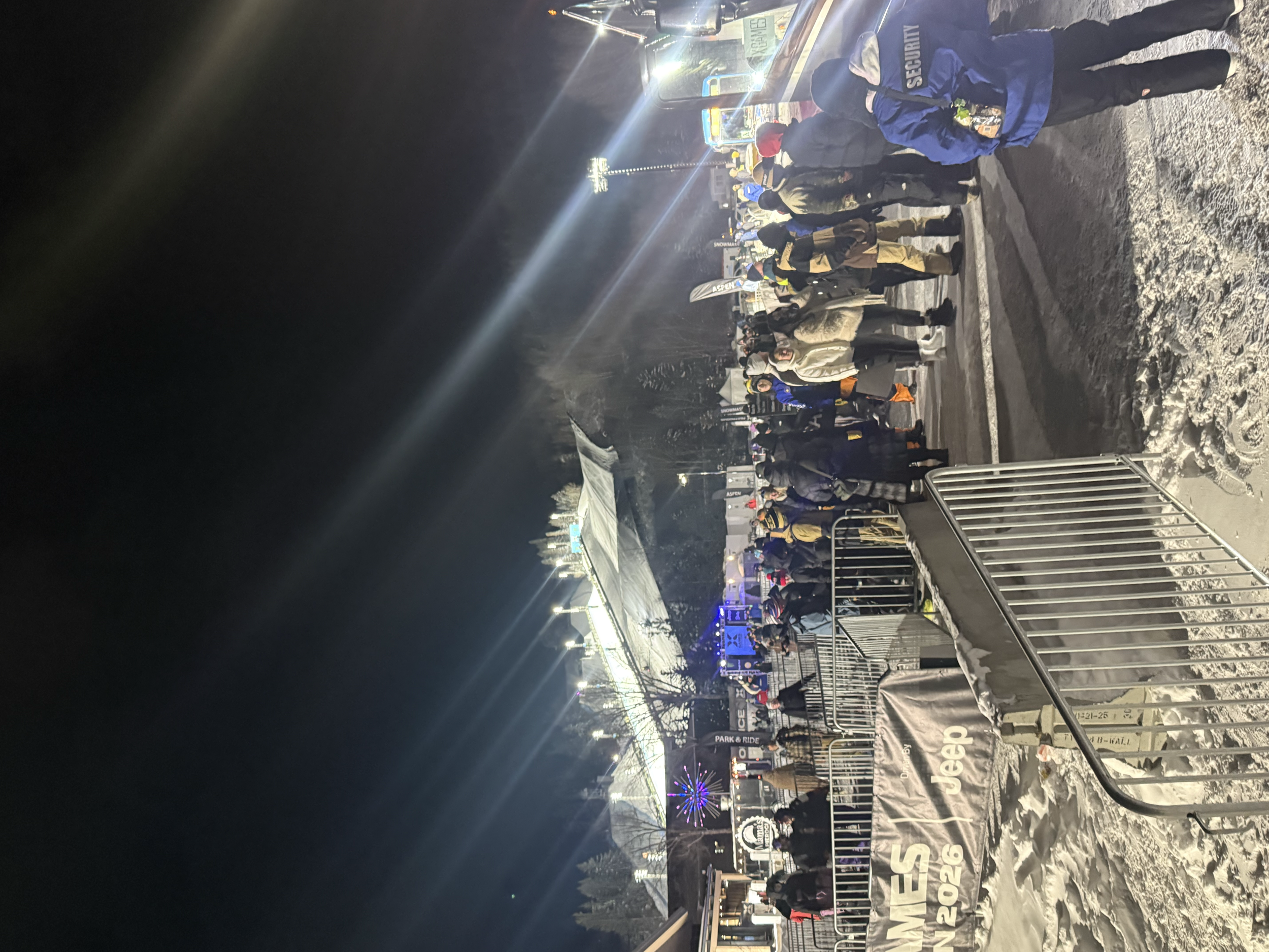 X Games competition area illuminated at night
