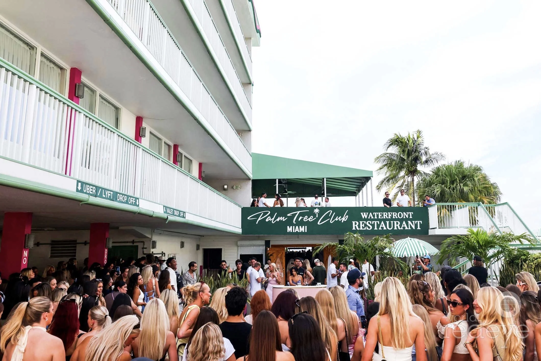 Guests gathered for the Nowadays activation at Palm Tree Club