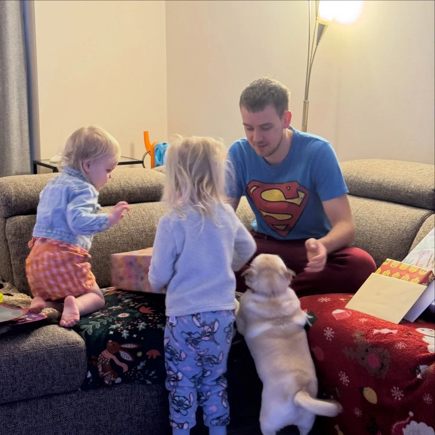 The Birthday Boy &amp; His Helpers 💙👯&zwj;♀️🐕

28🎈