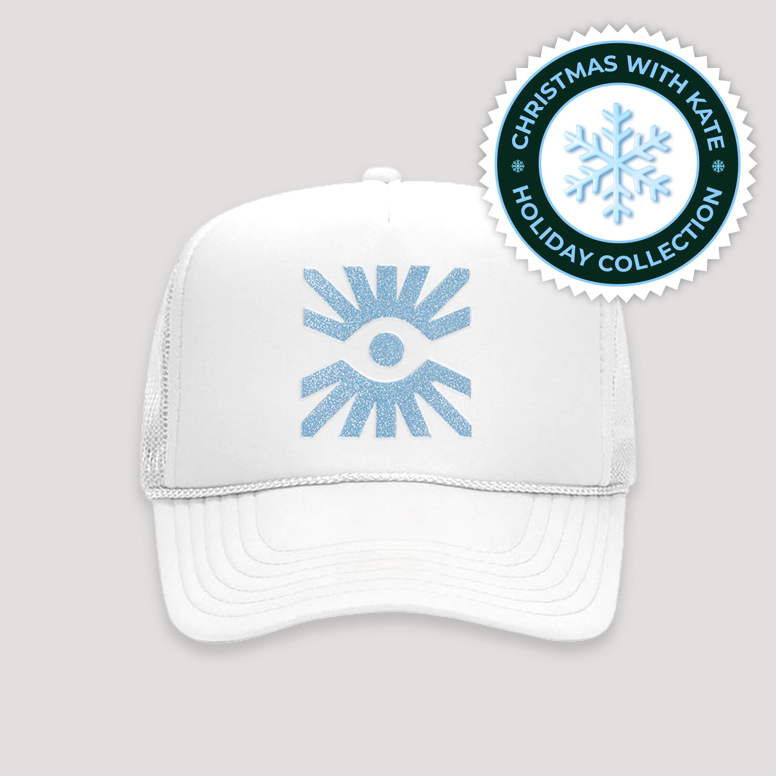 IWK Holiday Collection Glitter Eye Cap | SNOWFLAKE BLUE