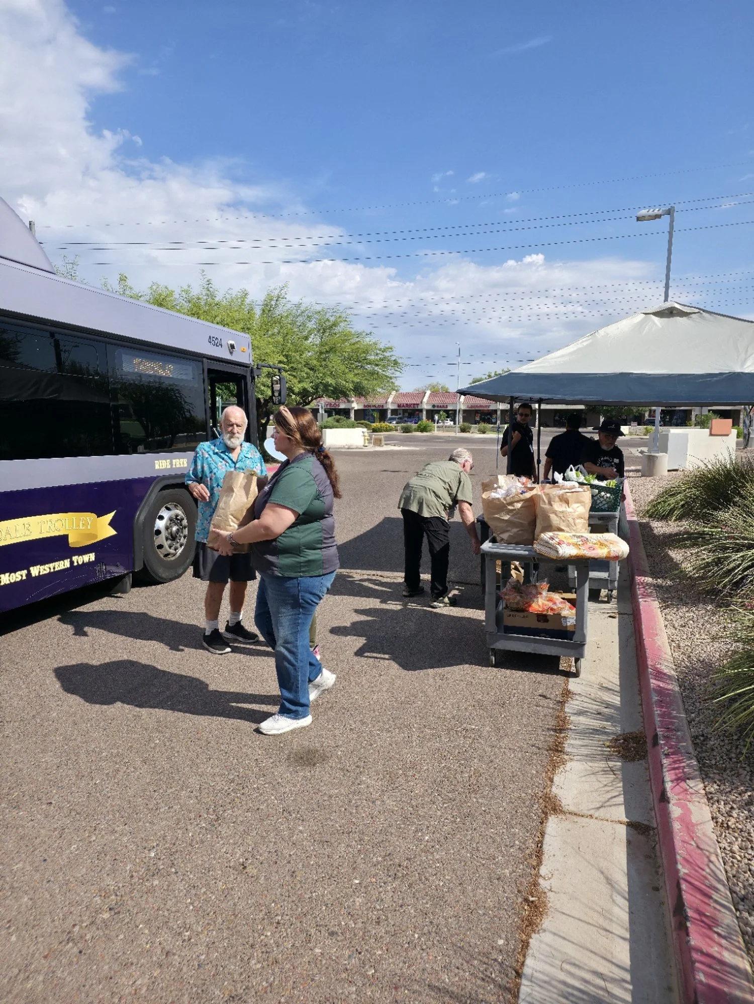 City of Scottsdale Food Bank Trolley at the Food Bank