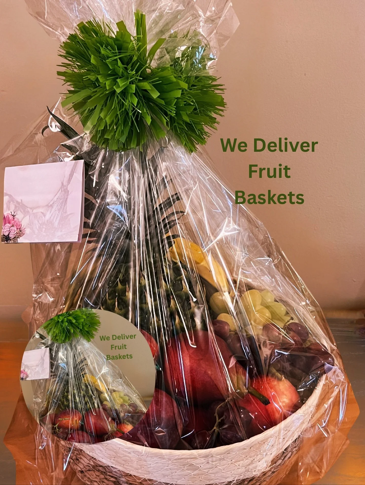We deliver fruit baskets for various : hospitals,  get well,  just because,  I love You, fruit. We deliver to the greater Springfield, Pioneer Valley, and towns east and west of the Connecticut river along with neighboring townships of Connecticut.