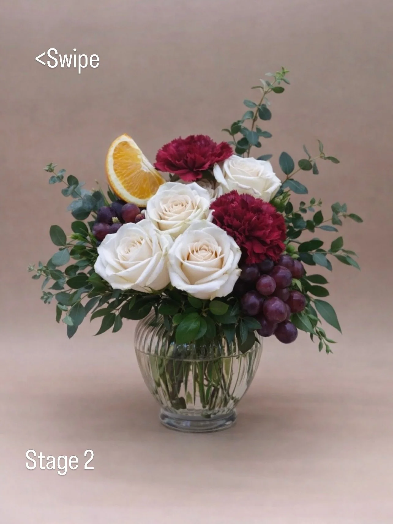 The Evolution of a Design. 
Designing is all about trial and error! Swipe to see how this &ldquo;Still Life&rdquo; arrangement changed from the first draft to the final look.
What changed?
&bull; Added Greenery: In the final version, I added lush gre