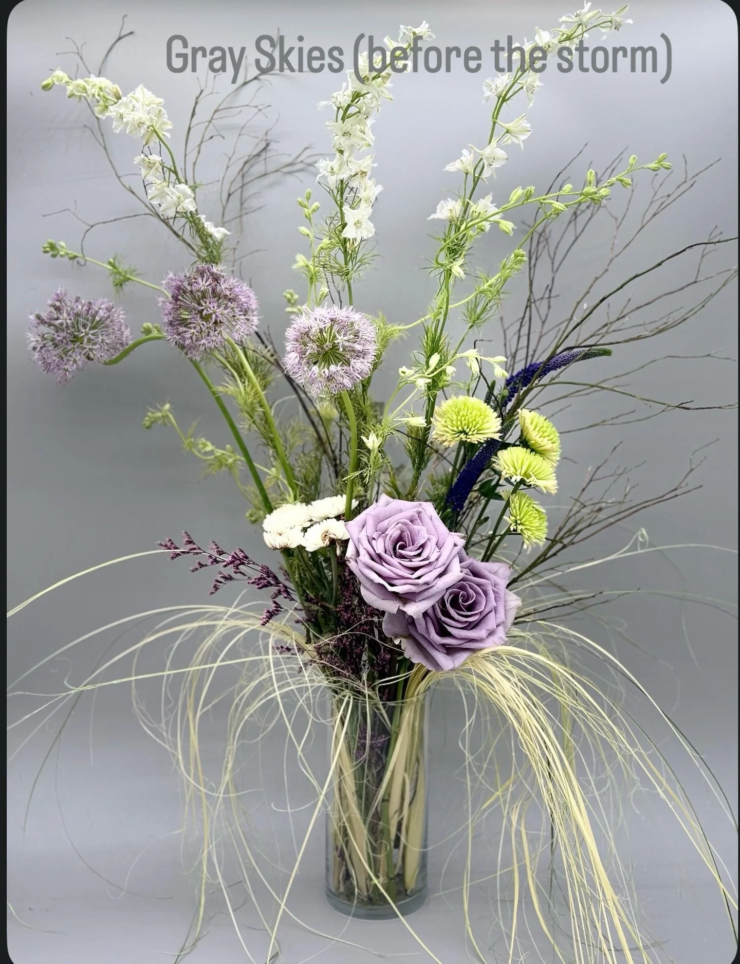 There is a specific kind of beauty in the air right before a storm&mdash;the way the light changes and the colors feel more intense.
In this studio study, I wanted to capture that tension. The deep purples and stormy indigos are grounded by a &ldquo;