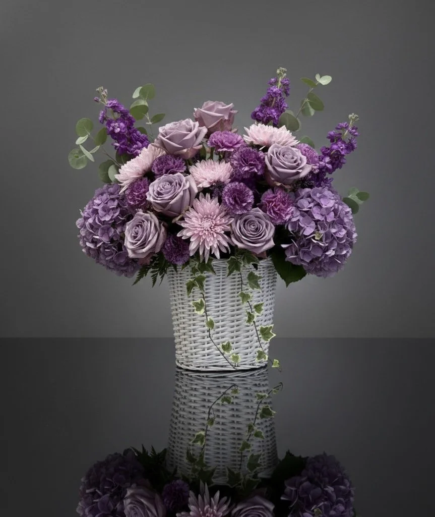 Restful Purple Skies is available for delivery to funeral homes