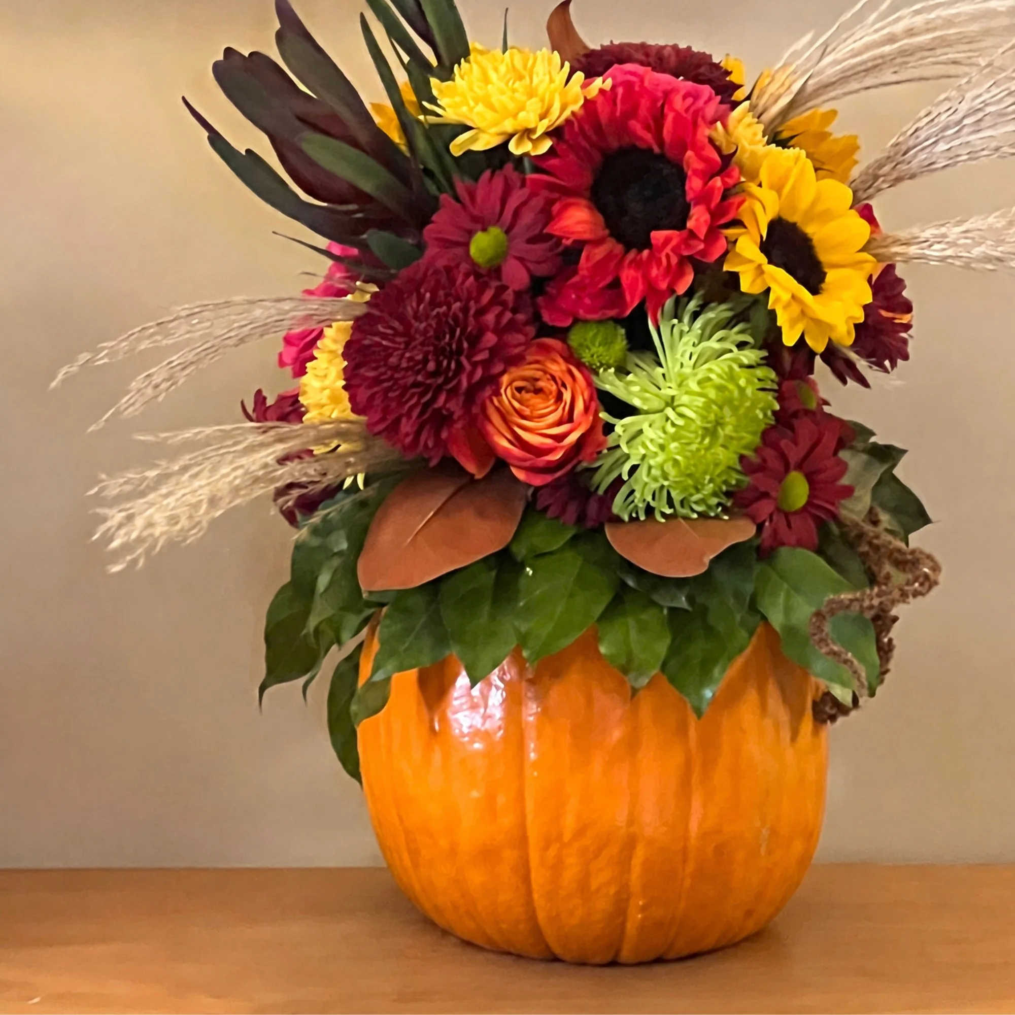 Floral Pumpkin by Gifts of Flowers TA-AGAWAM MA.jpg