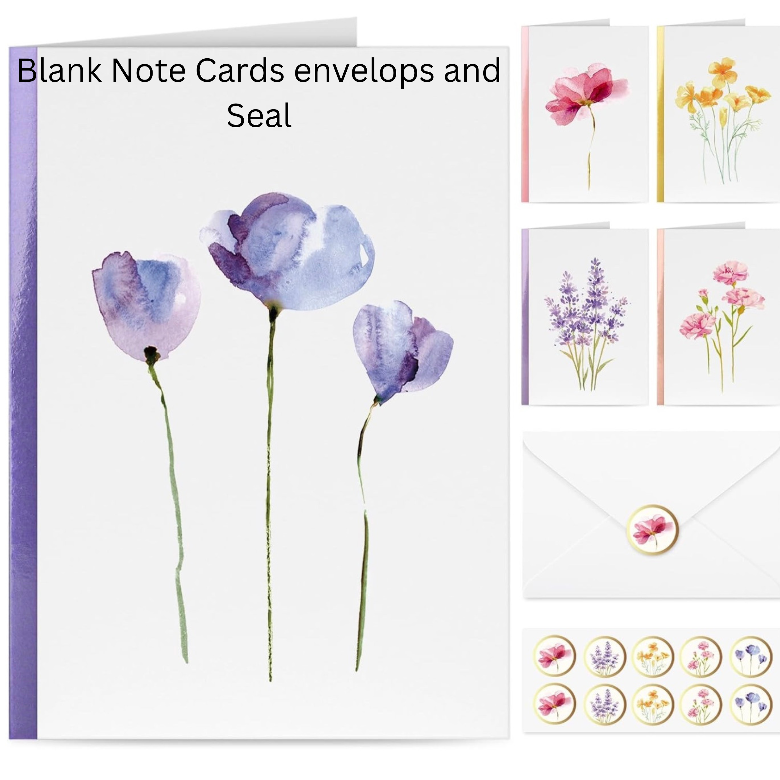 gifts of flowers designed by TA blank floral note cards for your