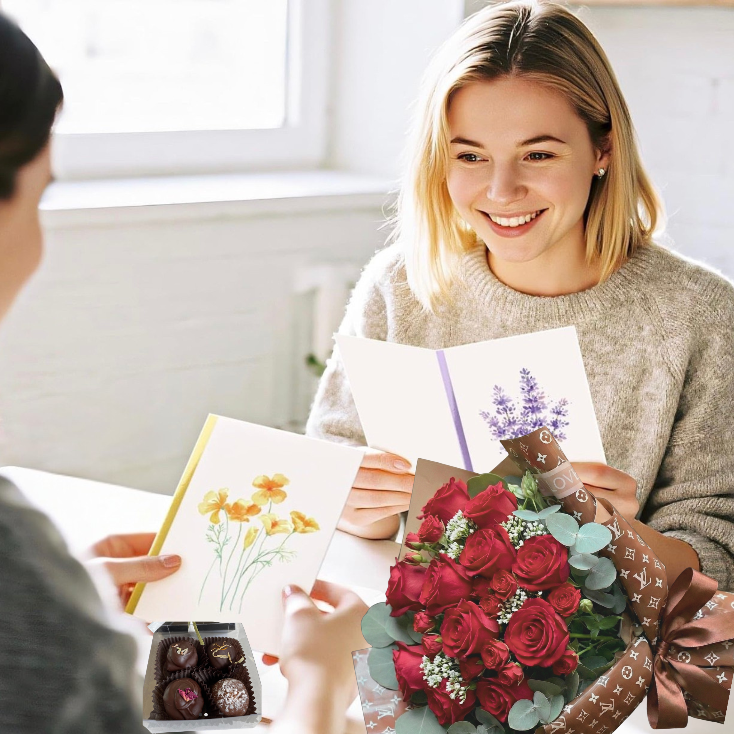 Floral Note Card  (Write Your Own Expressions)