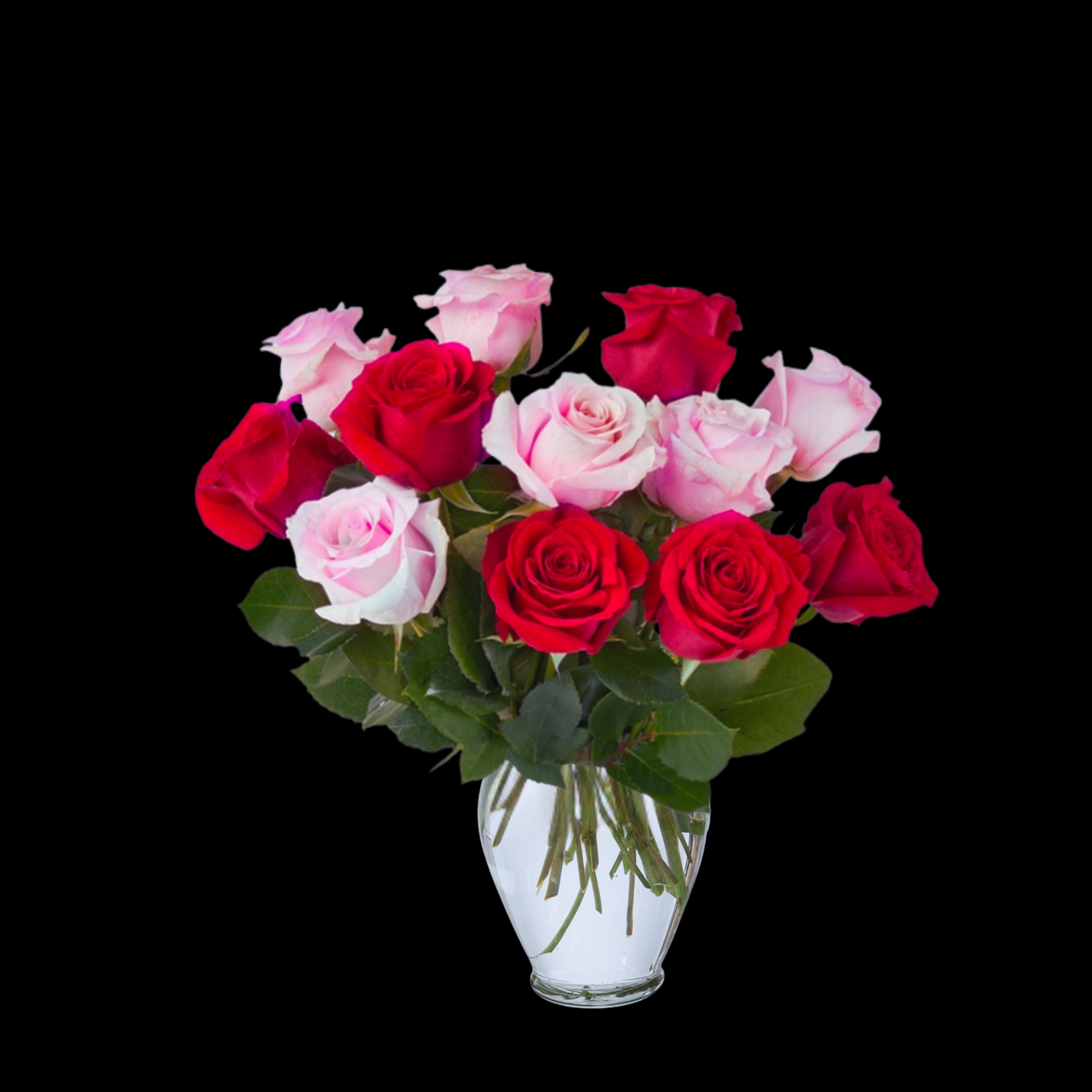 Pink & Red Rose Arrangement