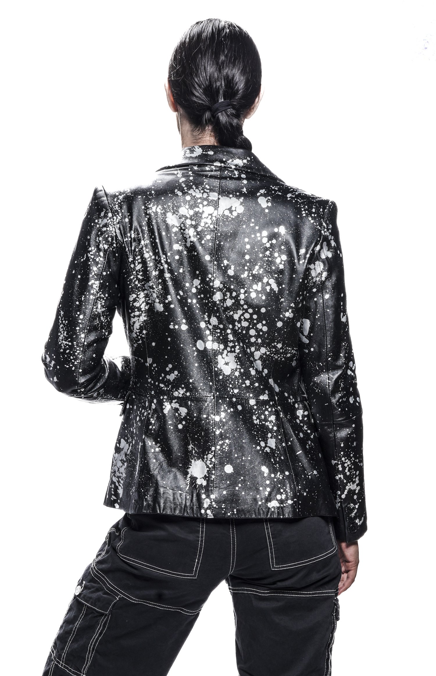 unique, one-of-a-kind, custom painted leather jackets by Javiera X Estrada
