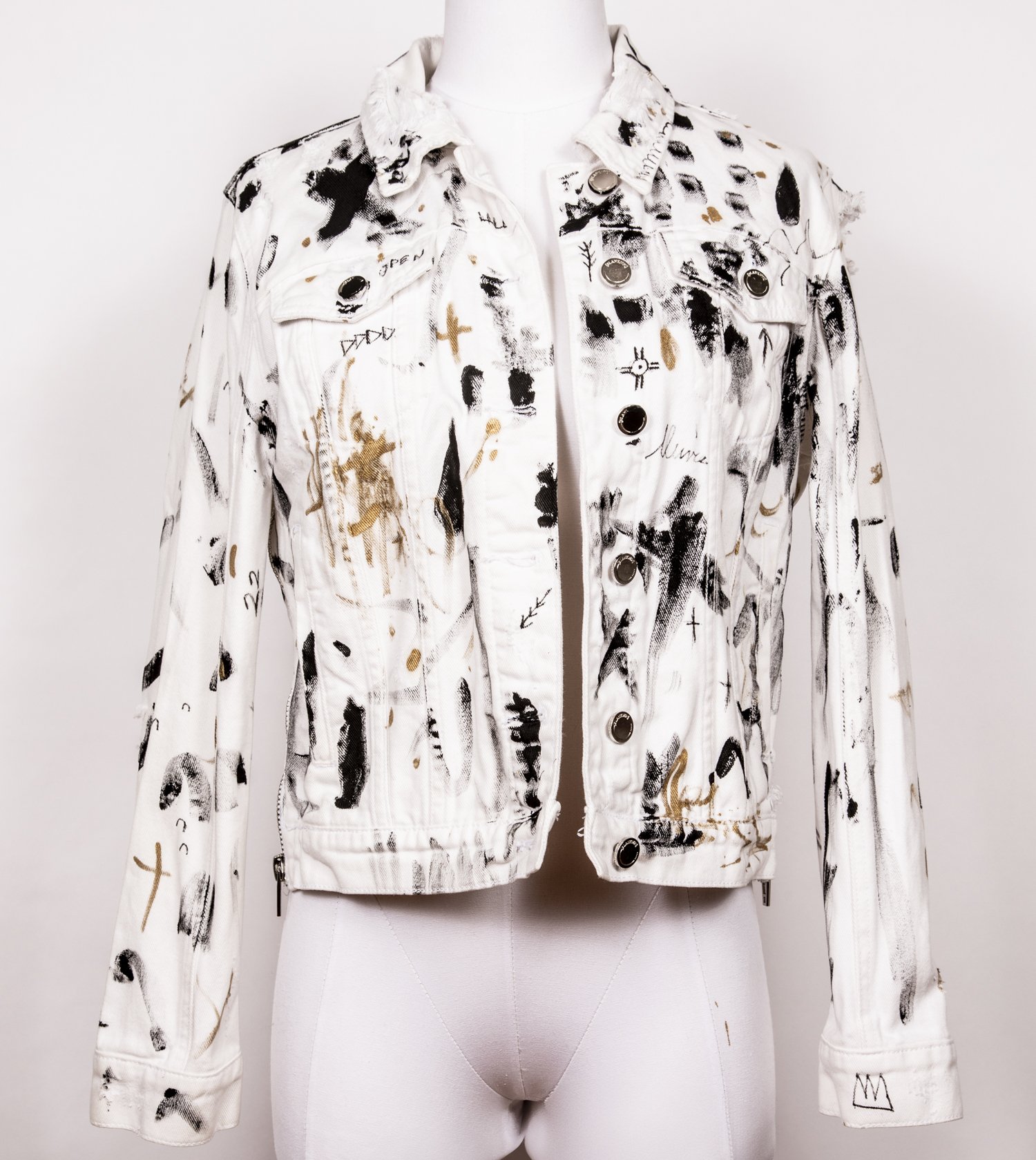 handmade-one-of-a-kind-painted denim jacket by Javiera X Estrada