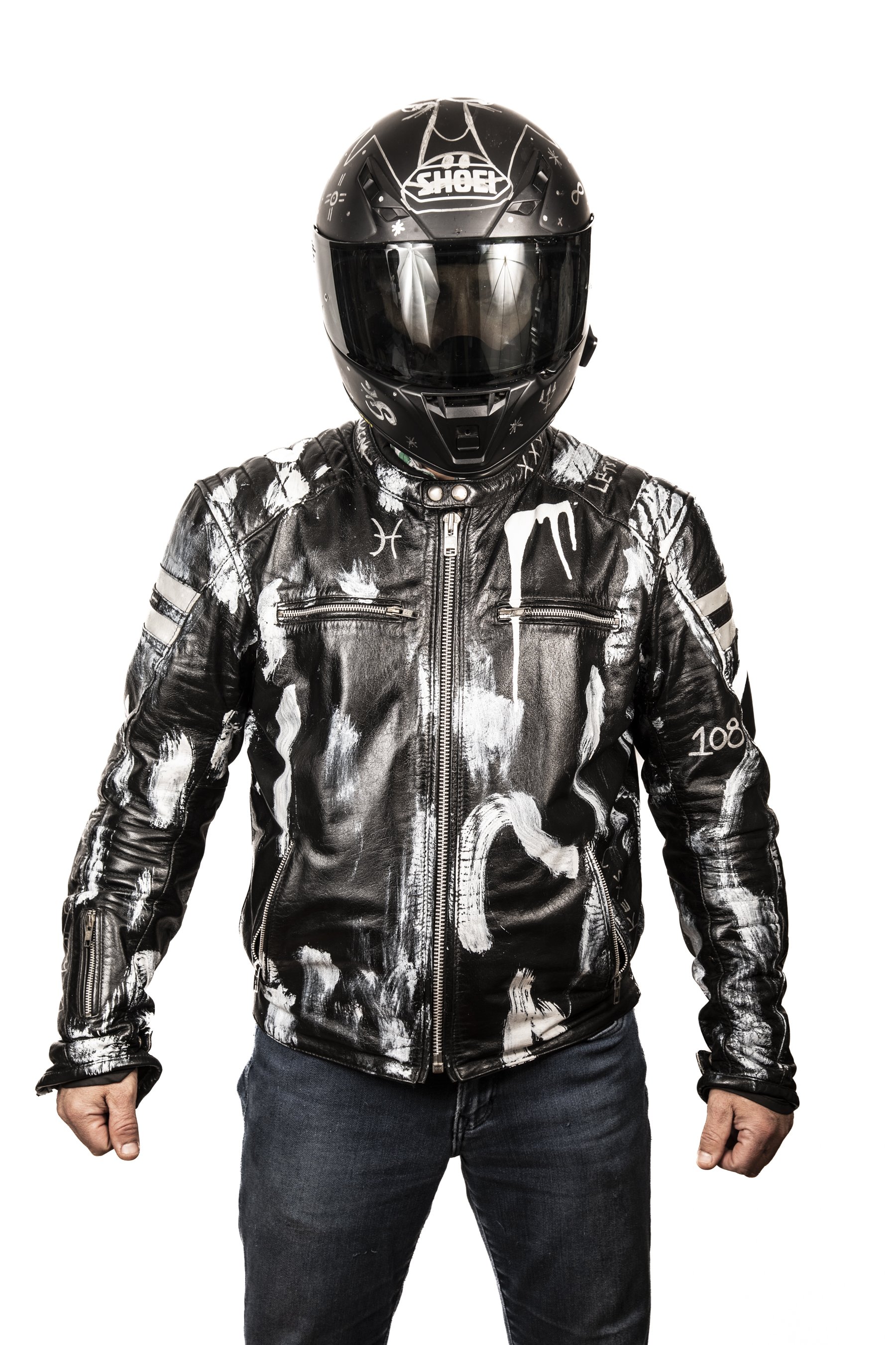 unique, one-of-a-kind, custom painted leather jackets by Javiera X Estrada