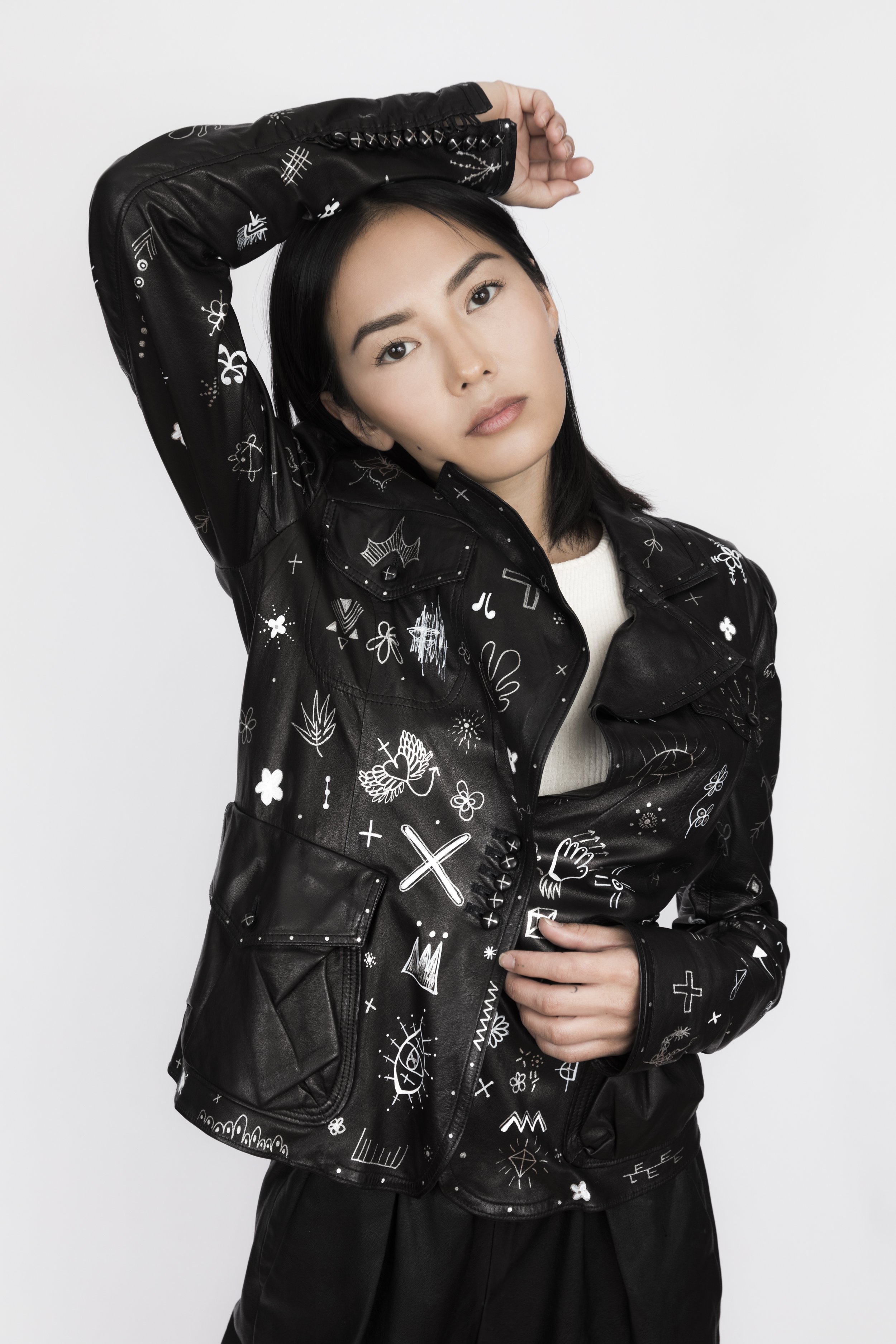 unique, one-of-a-kind, custom painted leather jackets by Javiera X Estrada