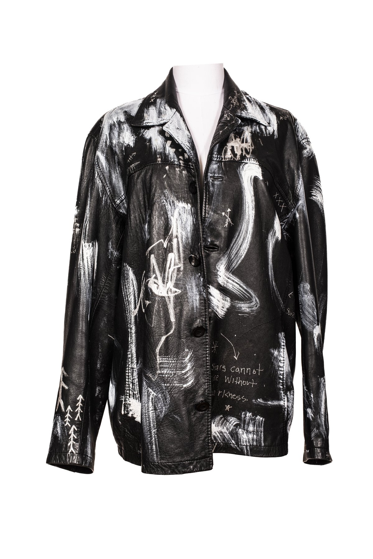 unique, one-of-a-kind, custom painted leather jackets by Javiera X Estrada