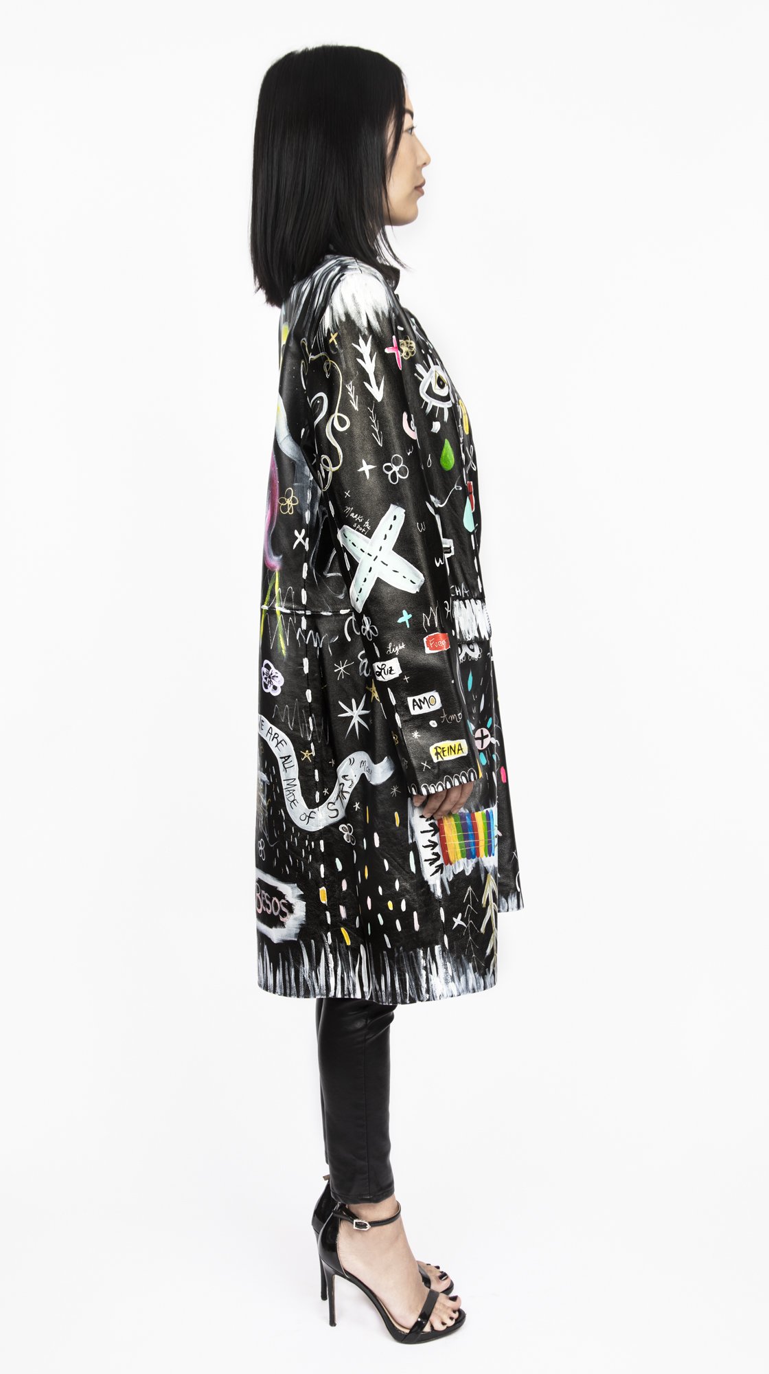 unique, one-of-a-kind, custom painted leather jackets by Javiera X Estrada