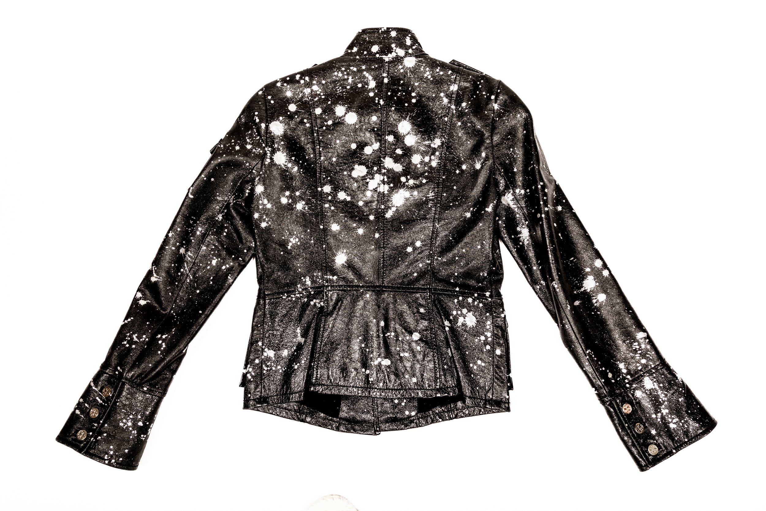 unique, one-of-a-kind, custom painted leather jackets by Javiera X Estrada