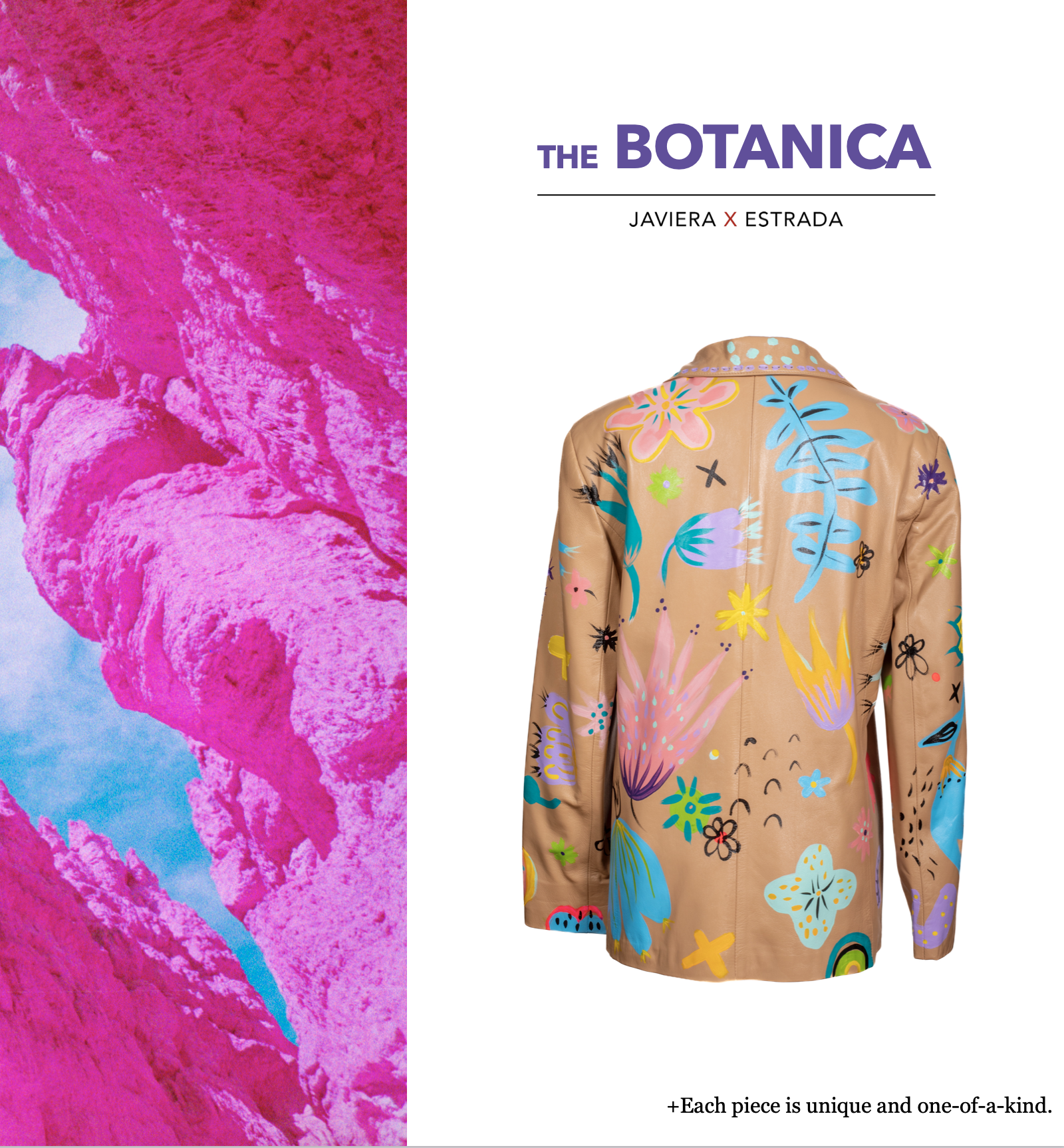 unique, one-of-a-kind, custom painted leather jackets by Javiera X Estrada