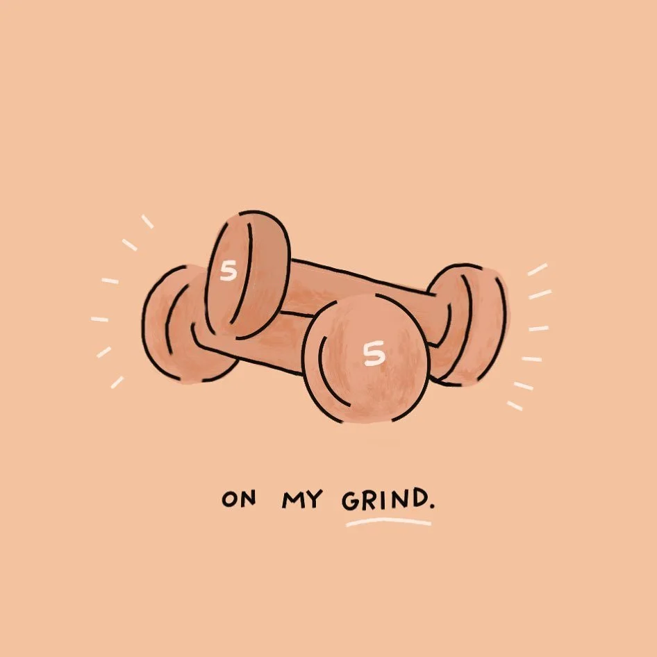 The beginning of everything always feels so silly! It&rsquo;s fun to humble yourself before you get to a new ego boost, a ticket to enter if you will. Happy Friday, doods. 💪🏼

#gainz #digitalillustration #digitalillustrator #womenwhoillustrate #lou