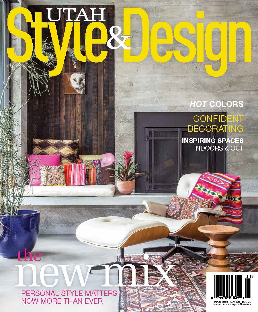 Utah Style & Design: The New Mix, front cover and publication featuring Sparano + Mooney Architecture residential project