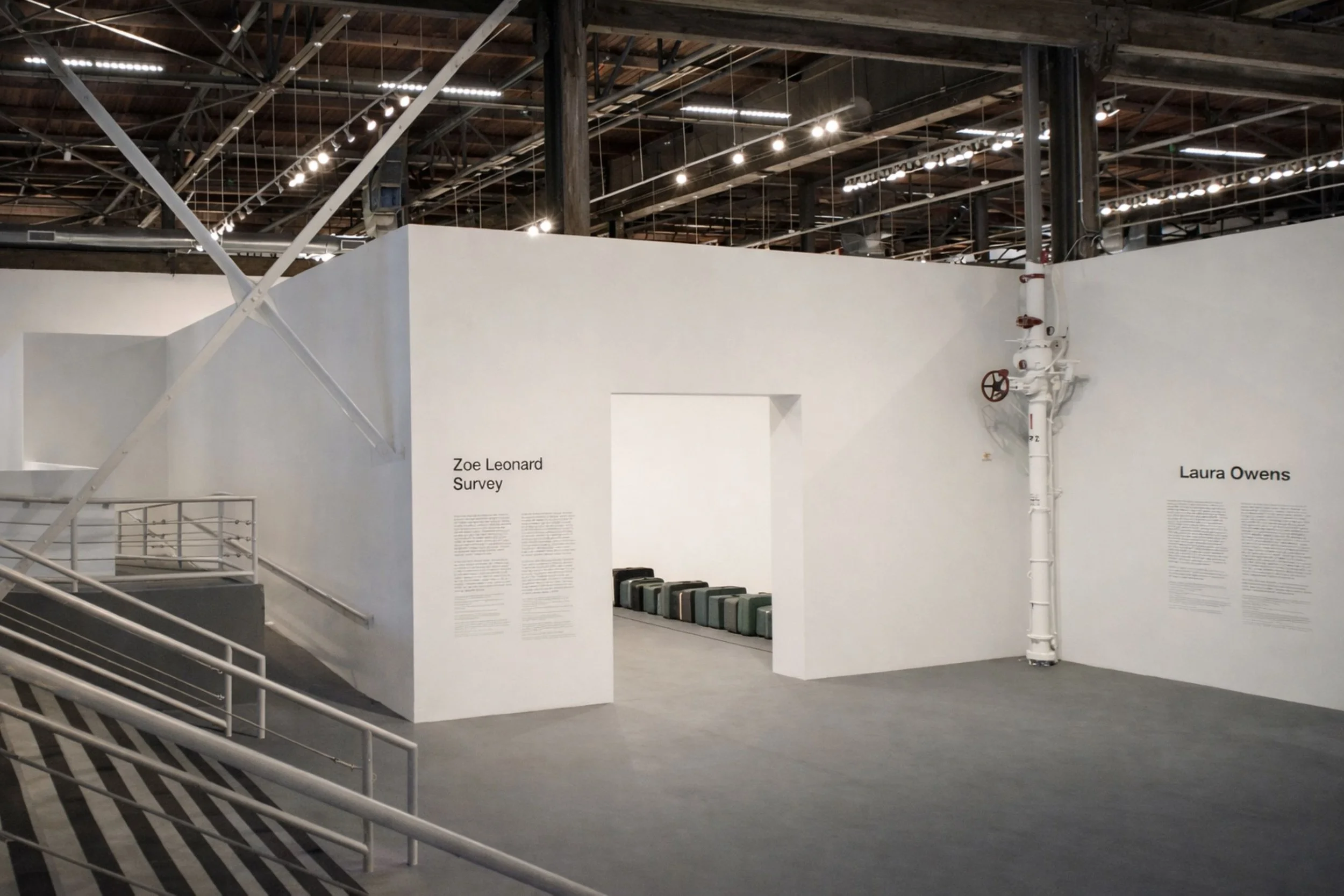 MoCA exhibit featuring the work of artists Zoe Leonard and Laura Owens designed by Sparano + Mooney Architecture