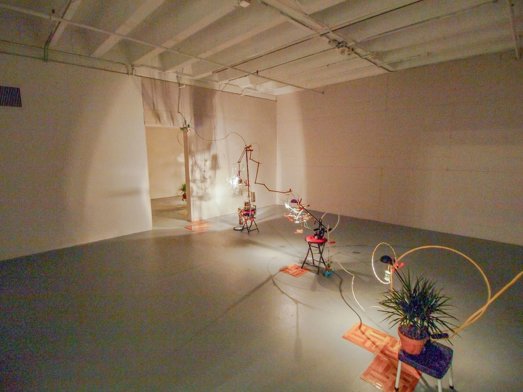 Don't Look Back installation of intricate sculpture made of everyday objects designed by Sparano + Mooney Architecture