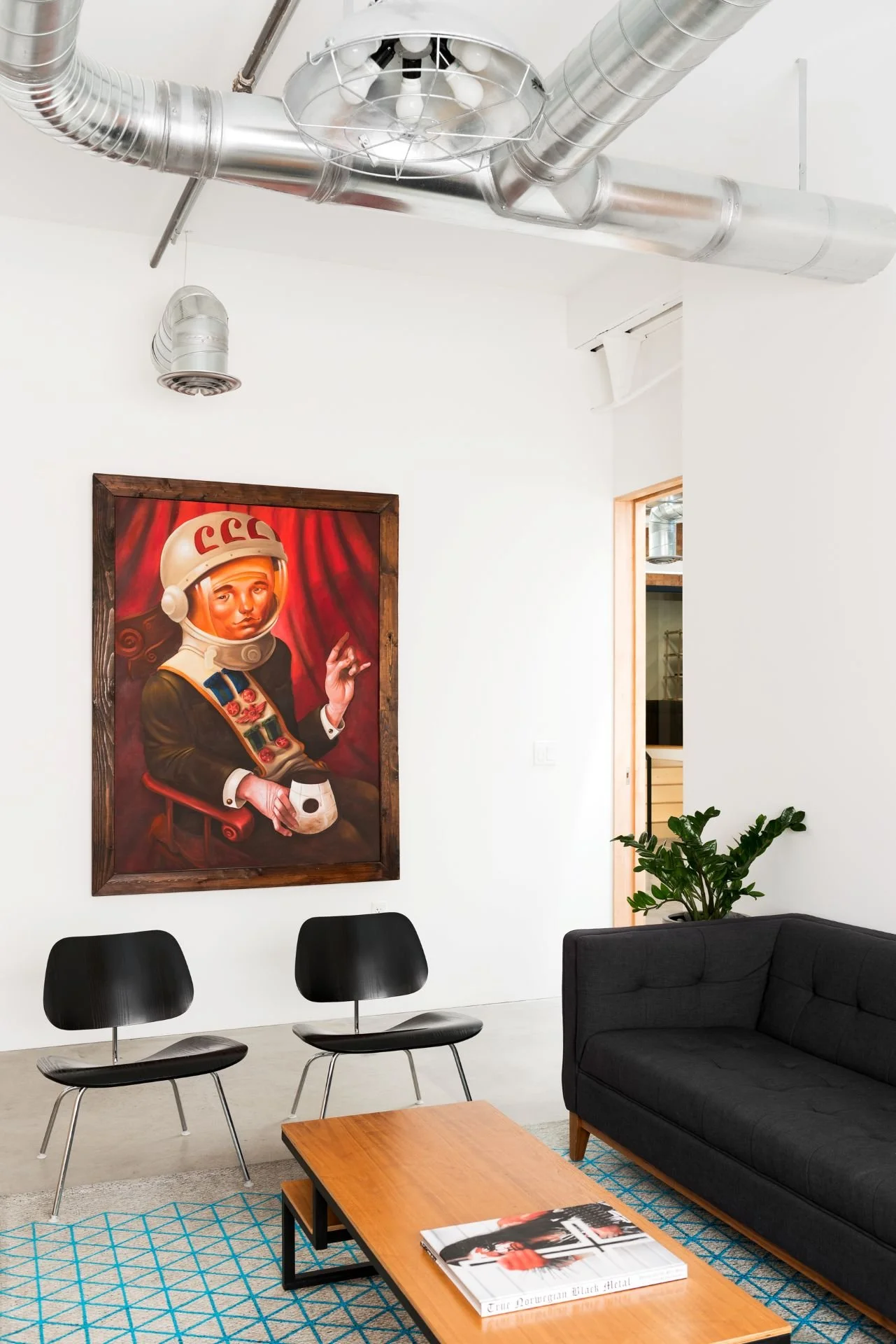 Salt Lake City Big Cartel office lounge interior designed by Sparano + Mooney Architecture