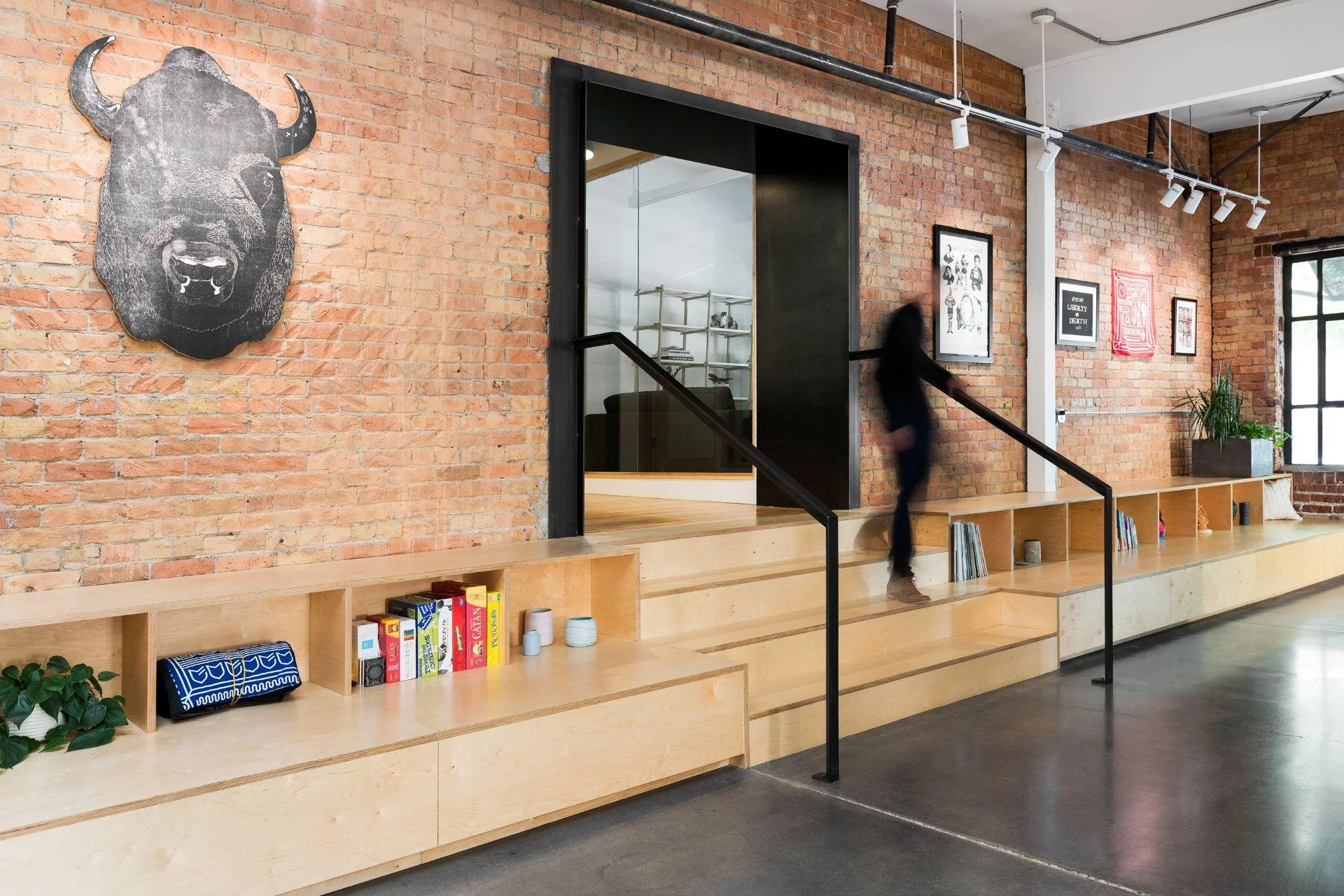 Salt Lake City office stair and interior circulation designed by Sparano + Mooney Architecture