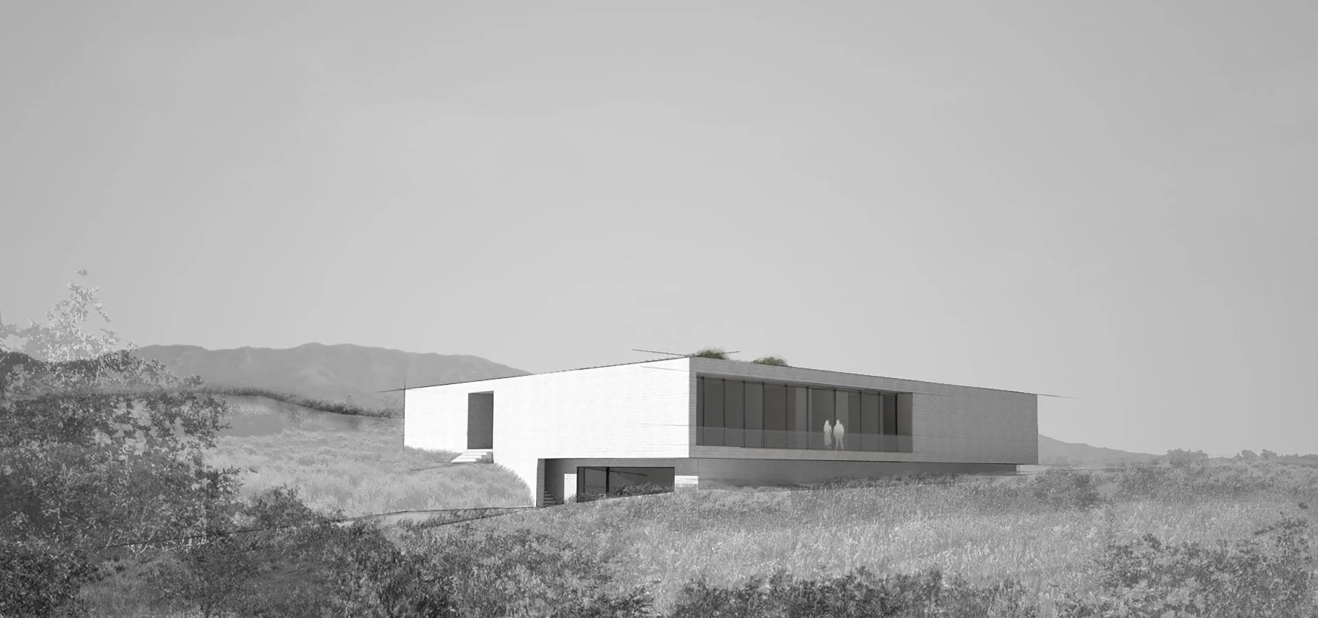 Axonometric view of contemporary residence in Utah mountains designed by Sparano + Mooney Architecture