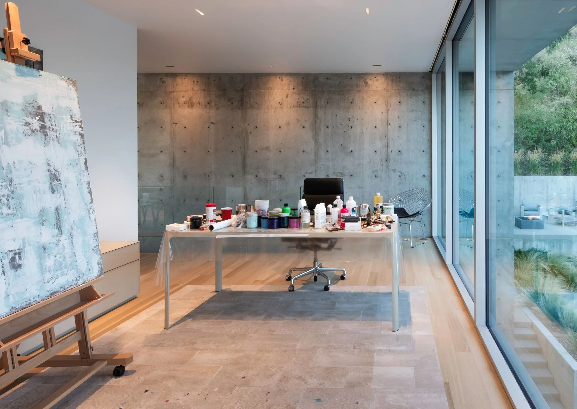 Utah Cube Residence artist studio interior designed by Sparano + Mooney Architecture