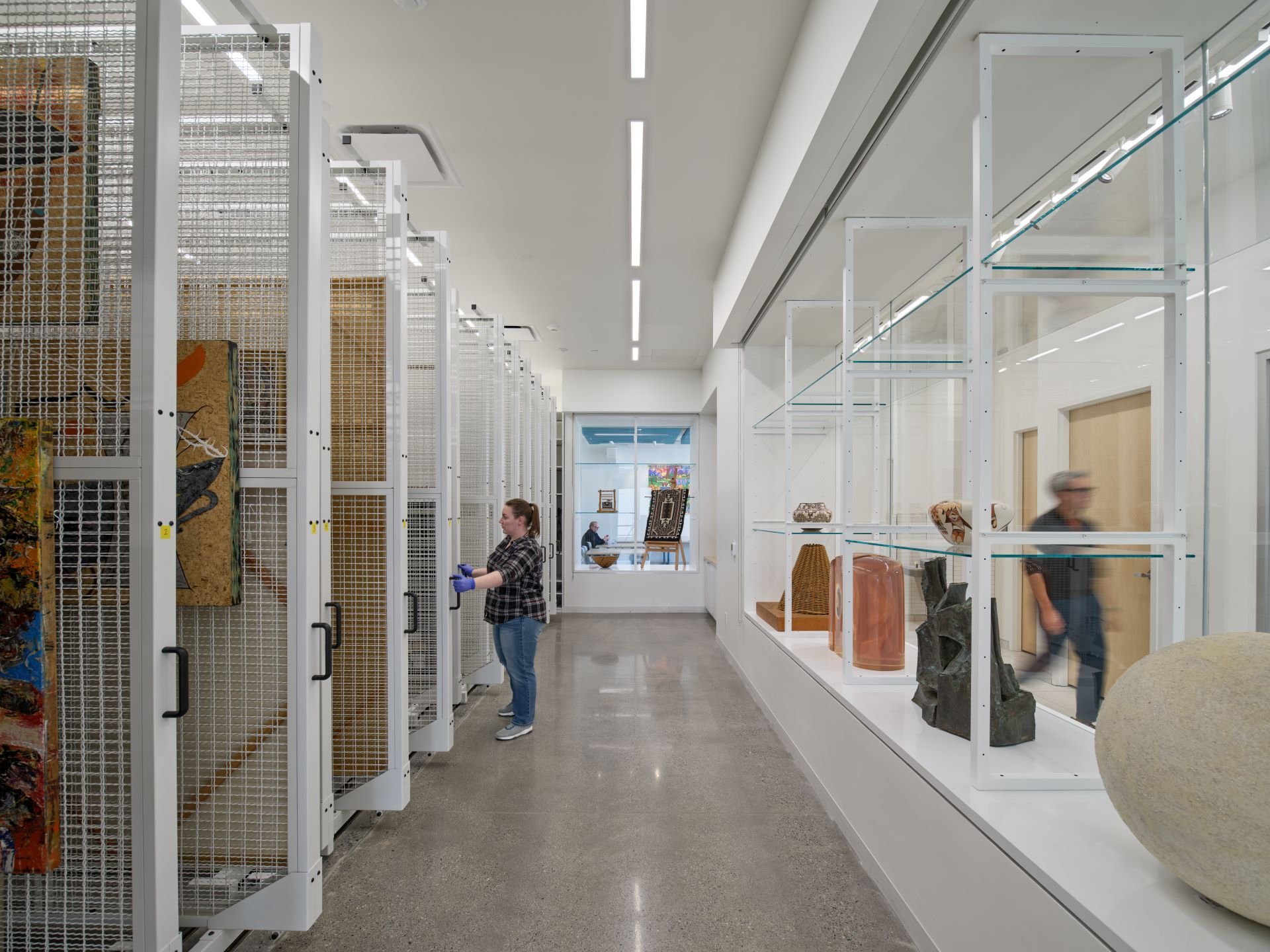 Utah art education and research center interior exhibit space designed by Sparano + Mooney Architecture