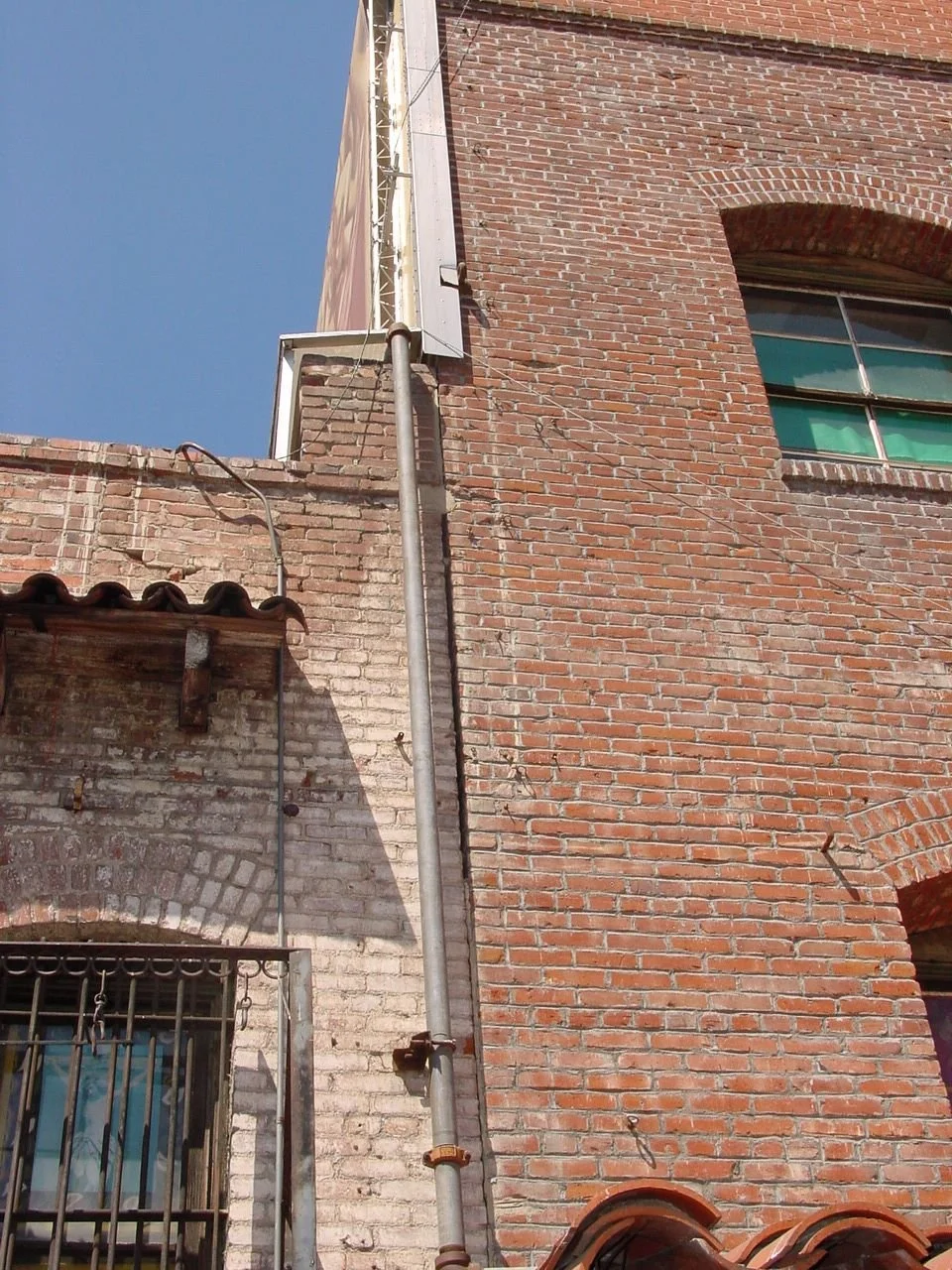 Italian Hall existing exterior red brick side wall, feasibility study by Sparano + Mooney Architecture