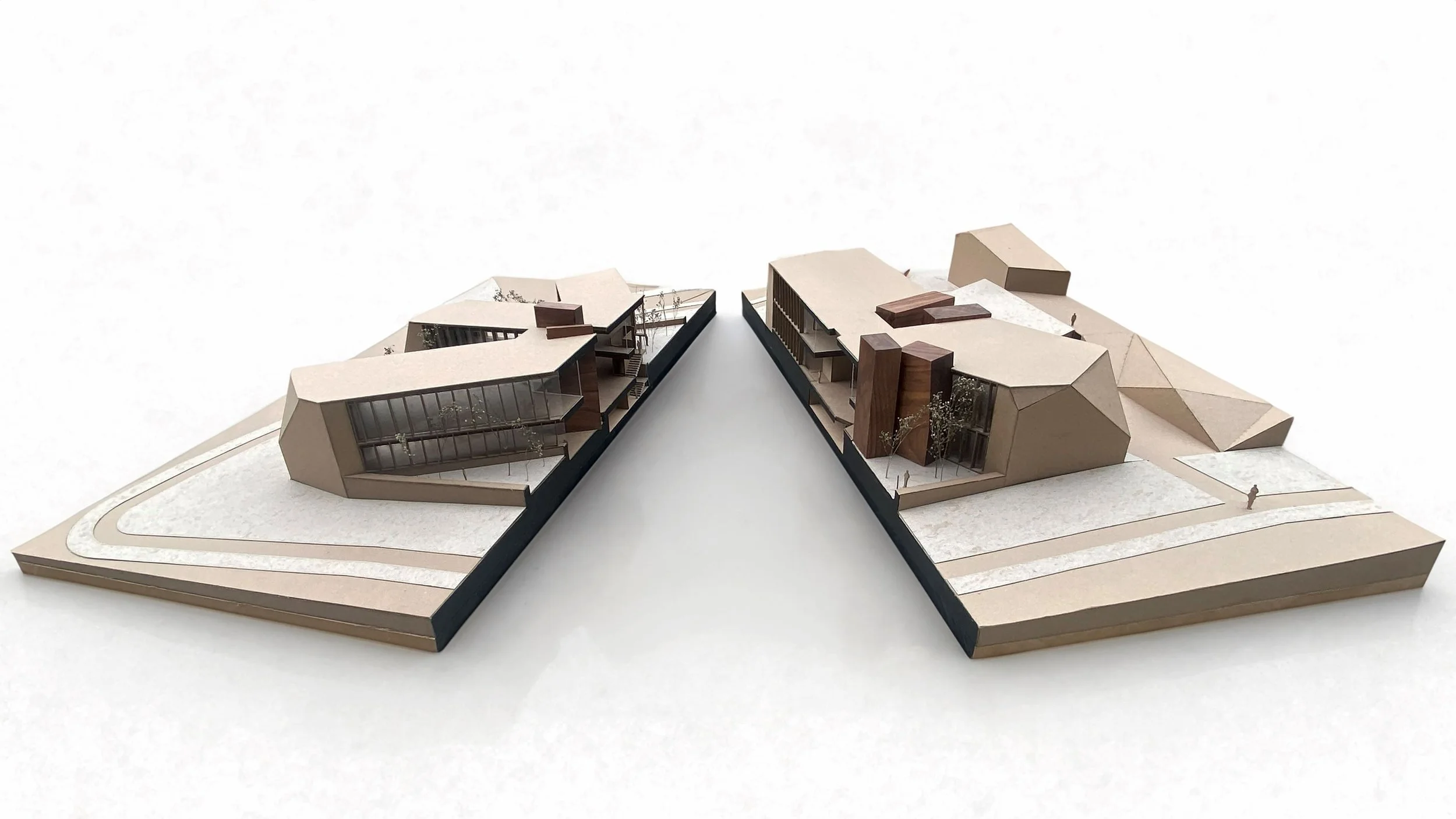 Section architectural model of Sundance Institute headquarters and film venue designed by Sparano + Mooney Architecture