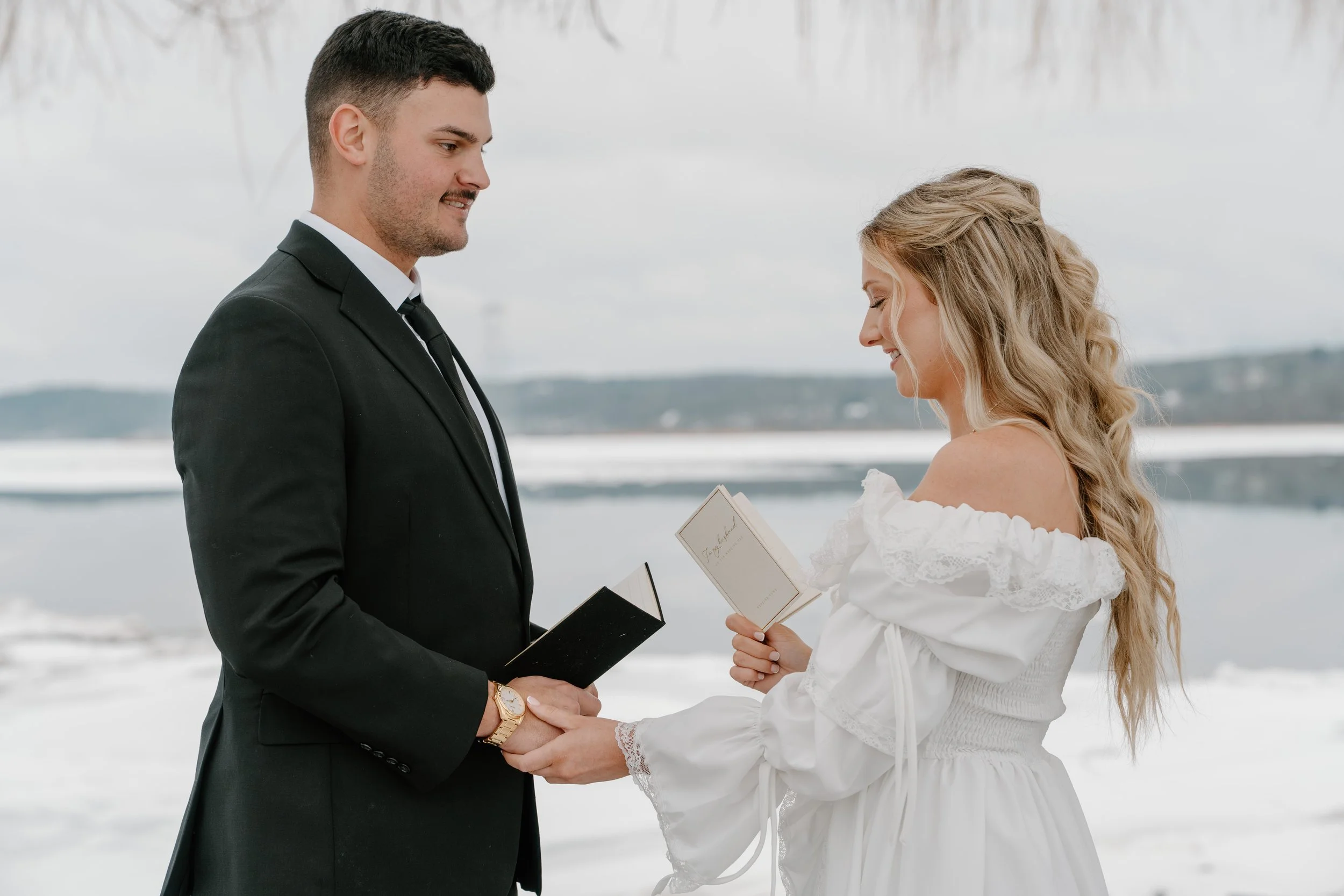 Moody Winter Catskills Elopement