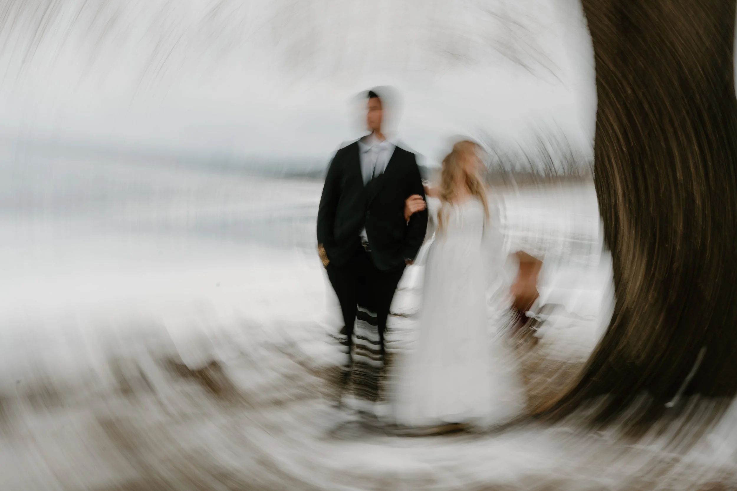 two people during a catskills elopement