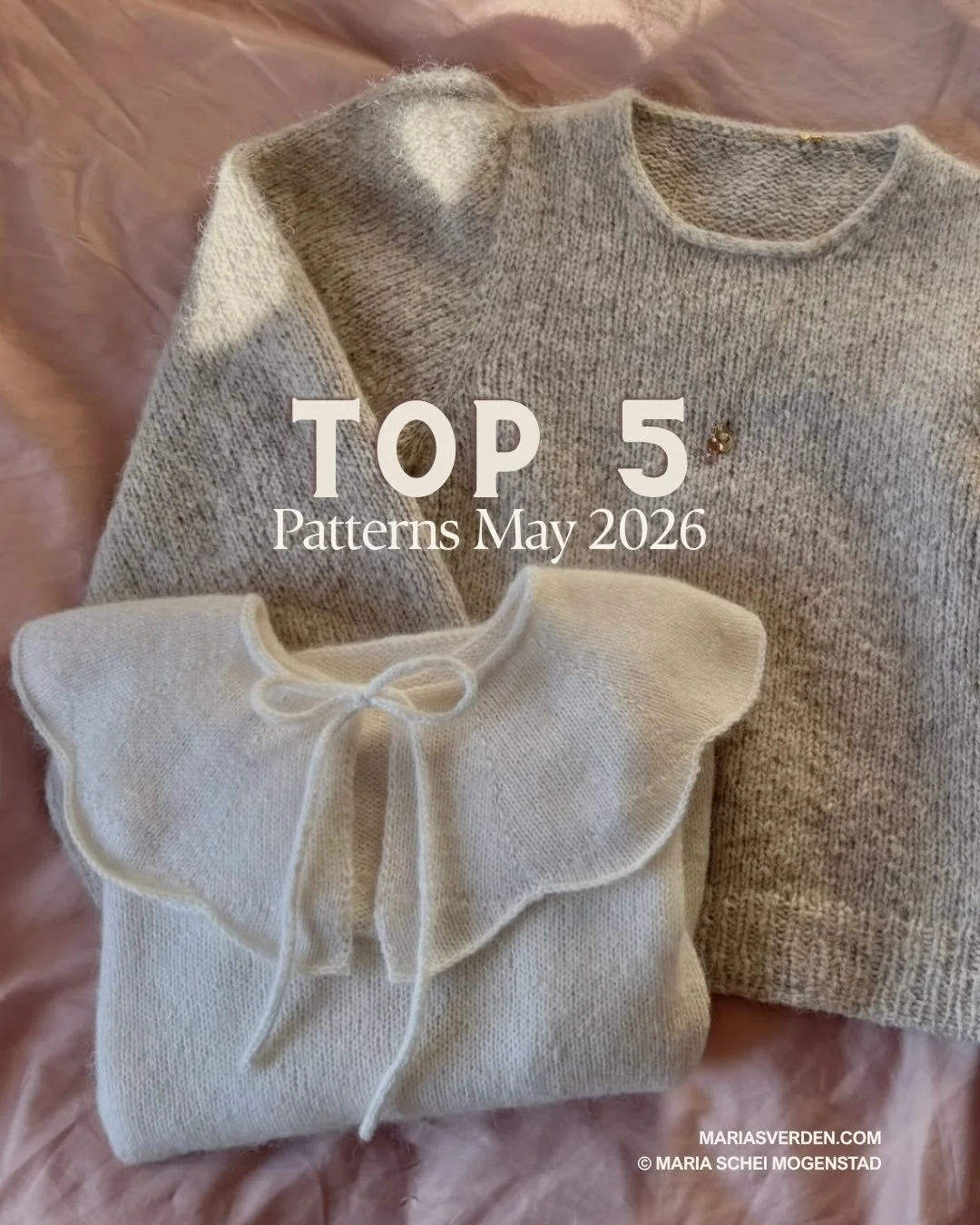🌸✨ Topp 5 bestselgere i mai

Det er alltid s&aring; g&oslash;y &aring; se hvilke design som finner veien til strikkepinnene deres🫶🏼 Tusen takk for all st&oslash;tte, alle bestillinger og alle fine tilbakemeldinger🥹🥰 Jeg er s&aring; takknemlig fo