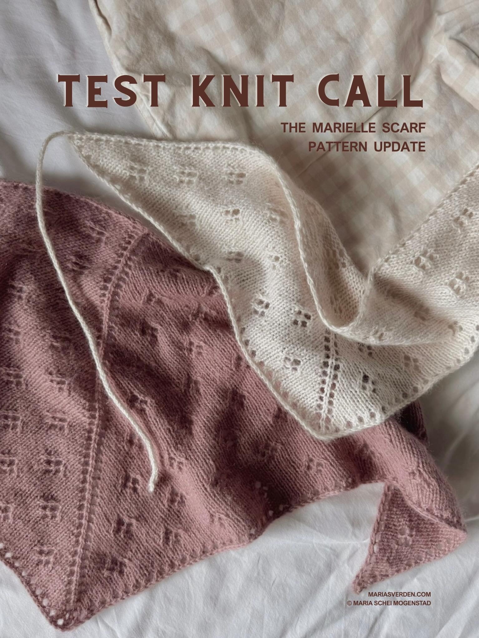 🔔🌸 Teststrikkere s&oslash;kes &ndash; Marielle Scarf

Det er straks ett &aring;r siden jeg lanserte oppskriften p&aring; Marielle Scarf, og n&aring; holder jeg p&aring; med en oppdatert versjon av oppskriften 😍

Det er ikke gjort noen endringer i 