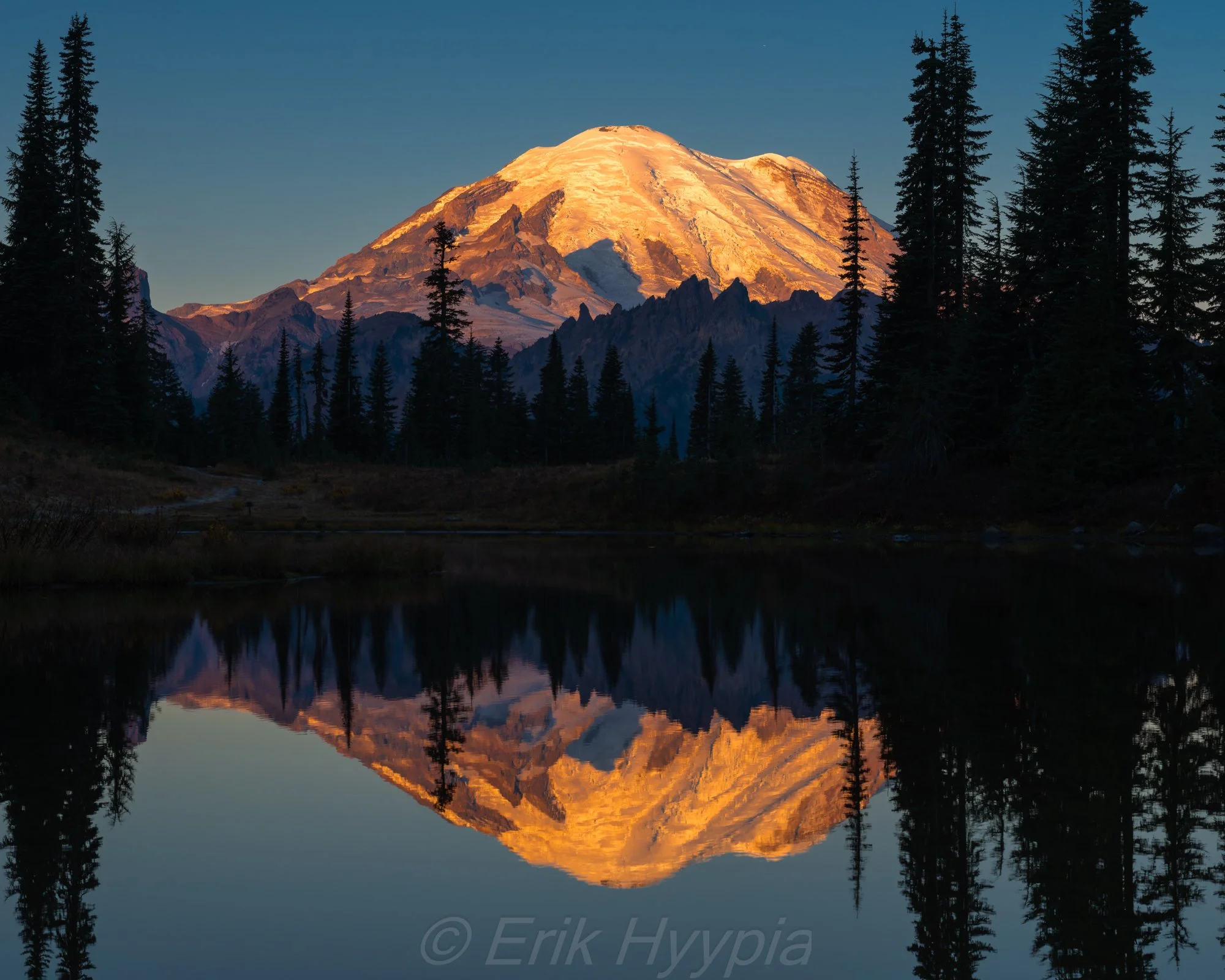 Mt. Rainier Dawn from Little Tipsoo Lake #2