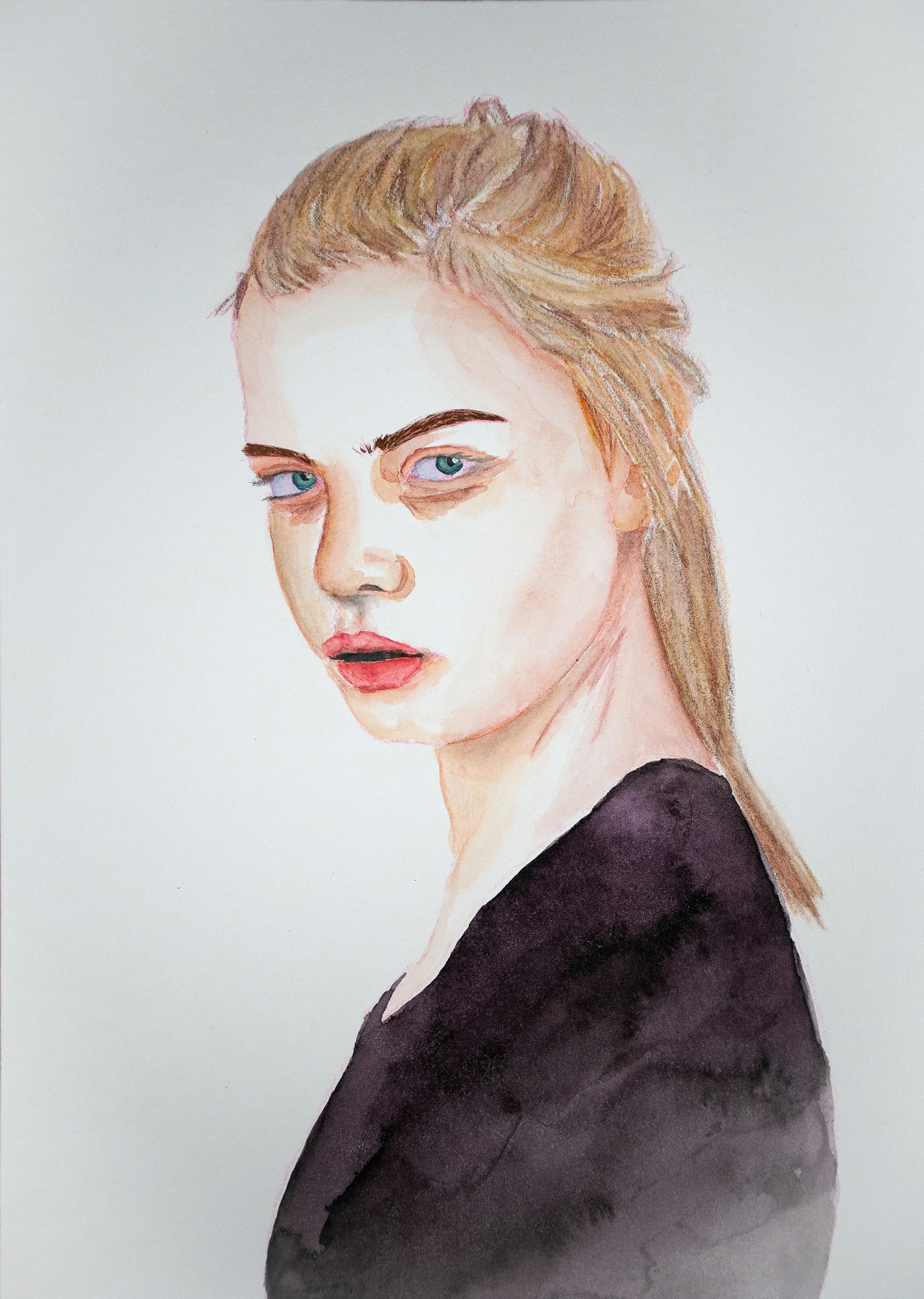 Female Model - Watercolor Portrait by Nikolas Rainman - 2500.jpg