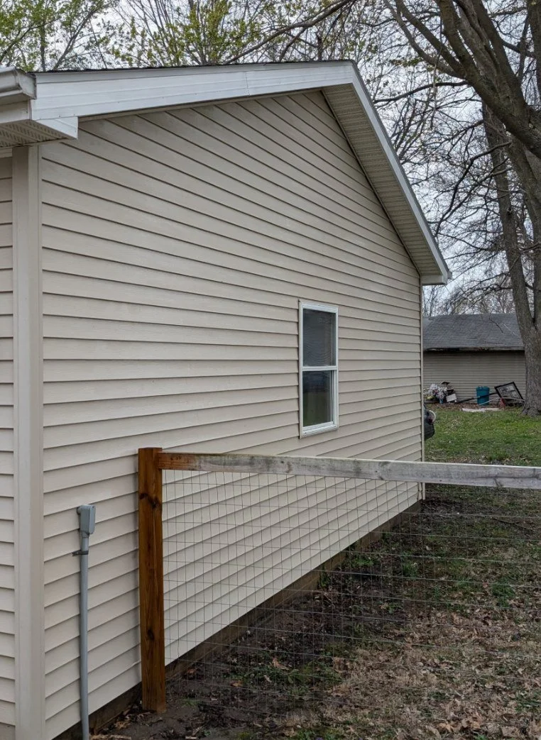Garage siding — after