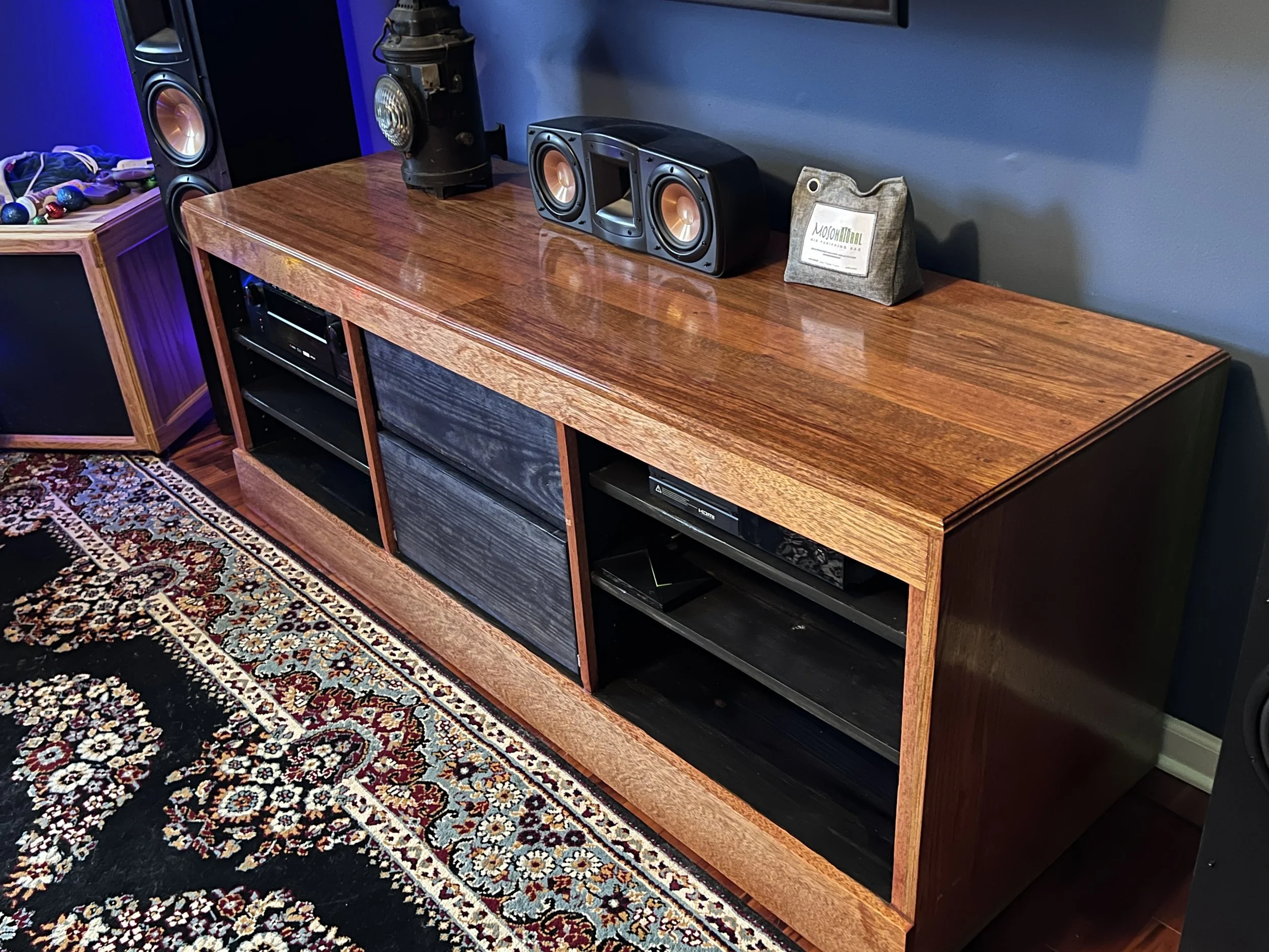 TV Credenza Entertainment Center made of Brazilian Cherry and Pine