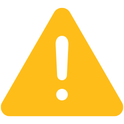 Señal de advertencia amarilla con signo de exclamación negro en el centro.