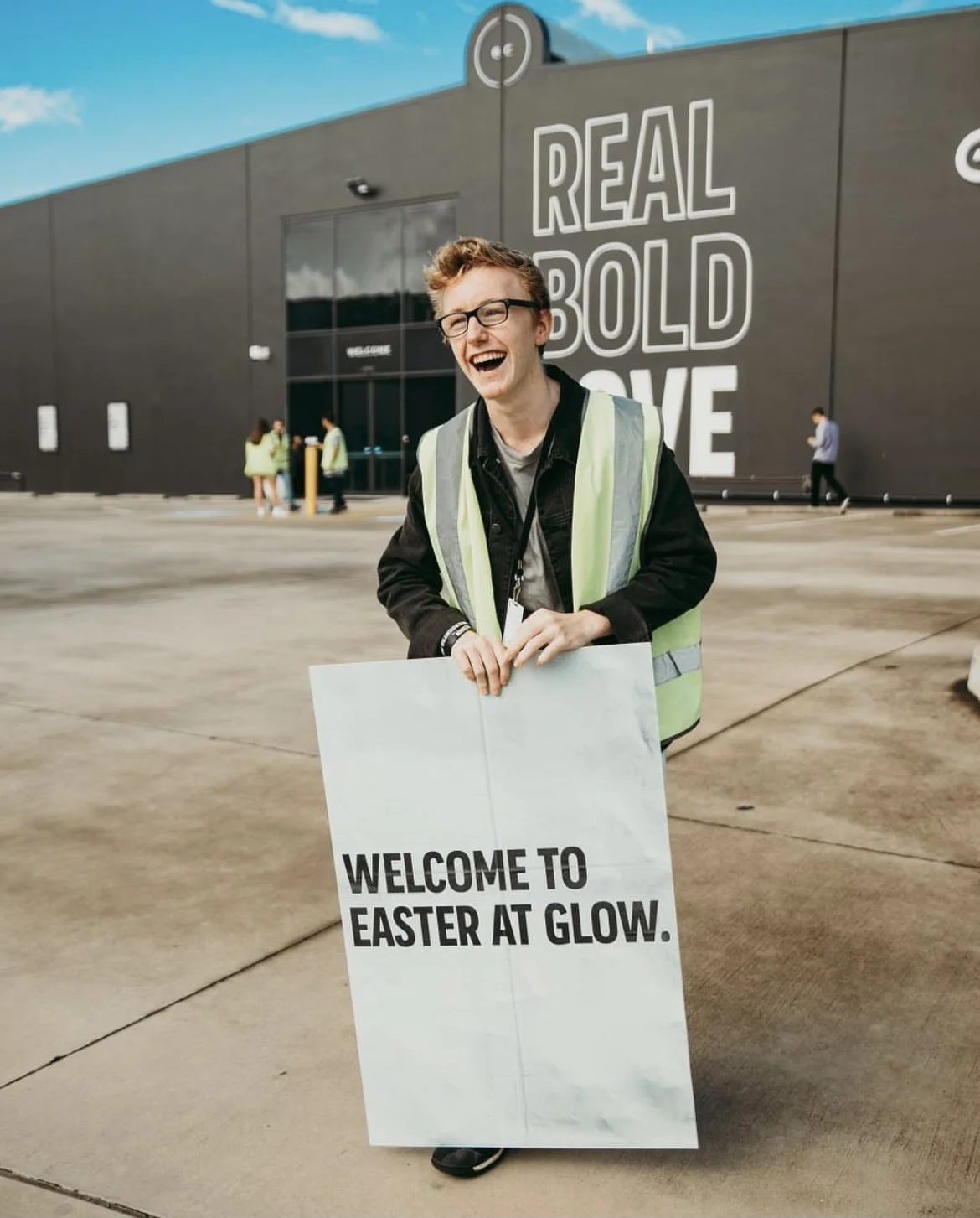 Easter event signage for Glow Church