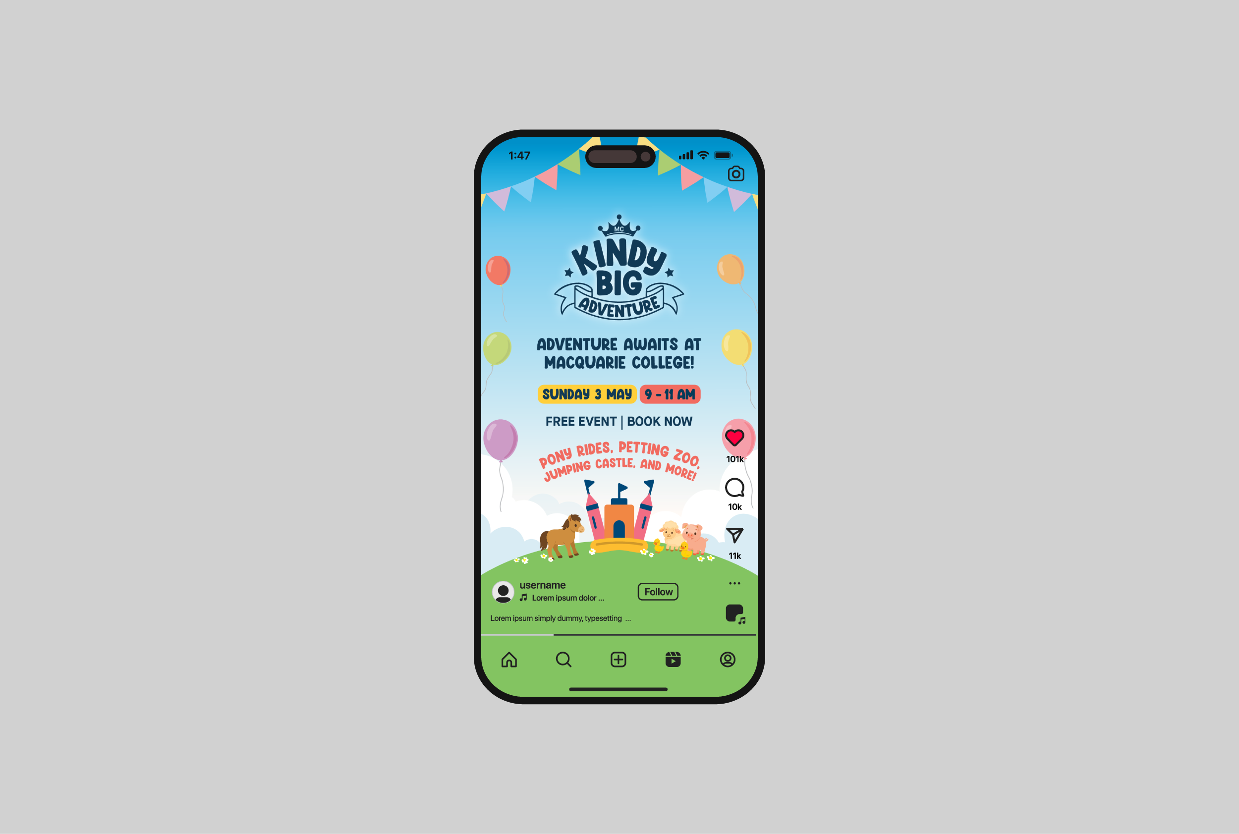 META Ad Asset for a School Event