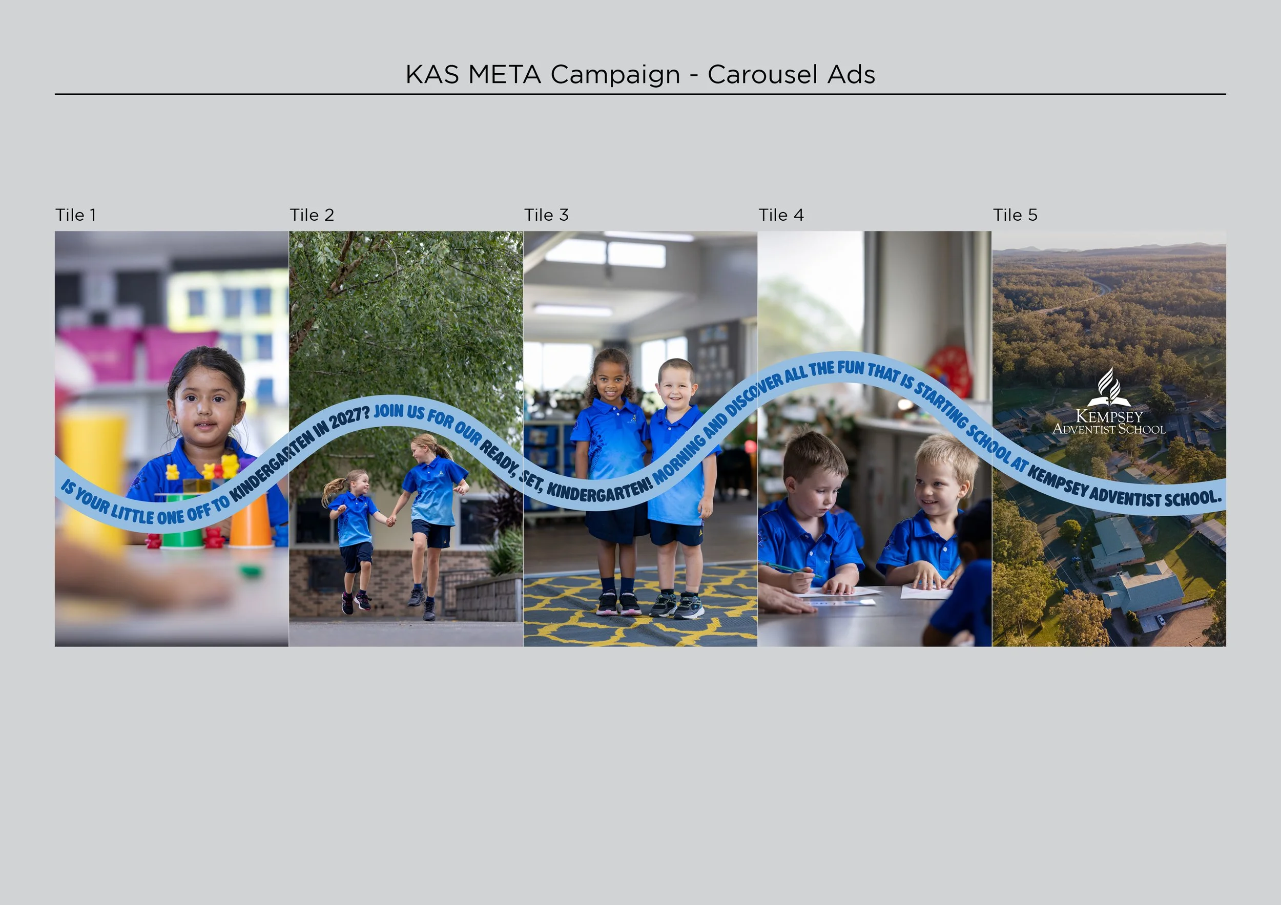 META carousel graphics for a private school