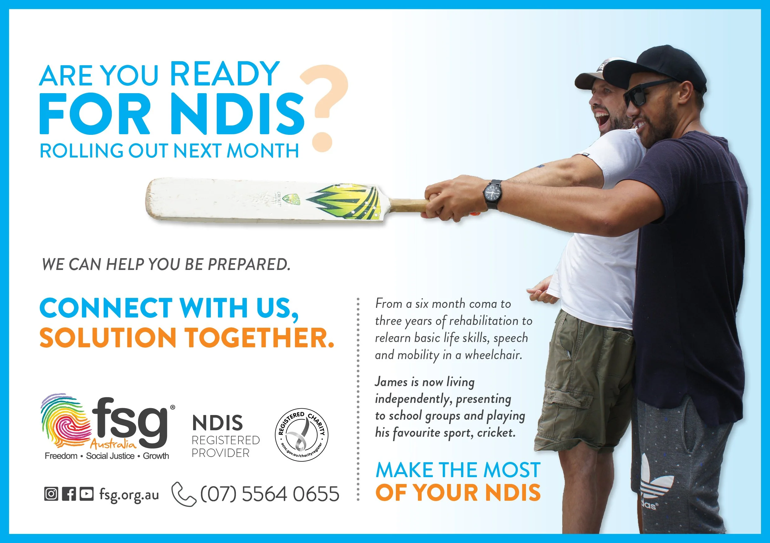 1/2 page ad for disability organization