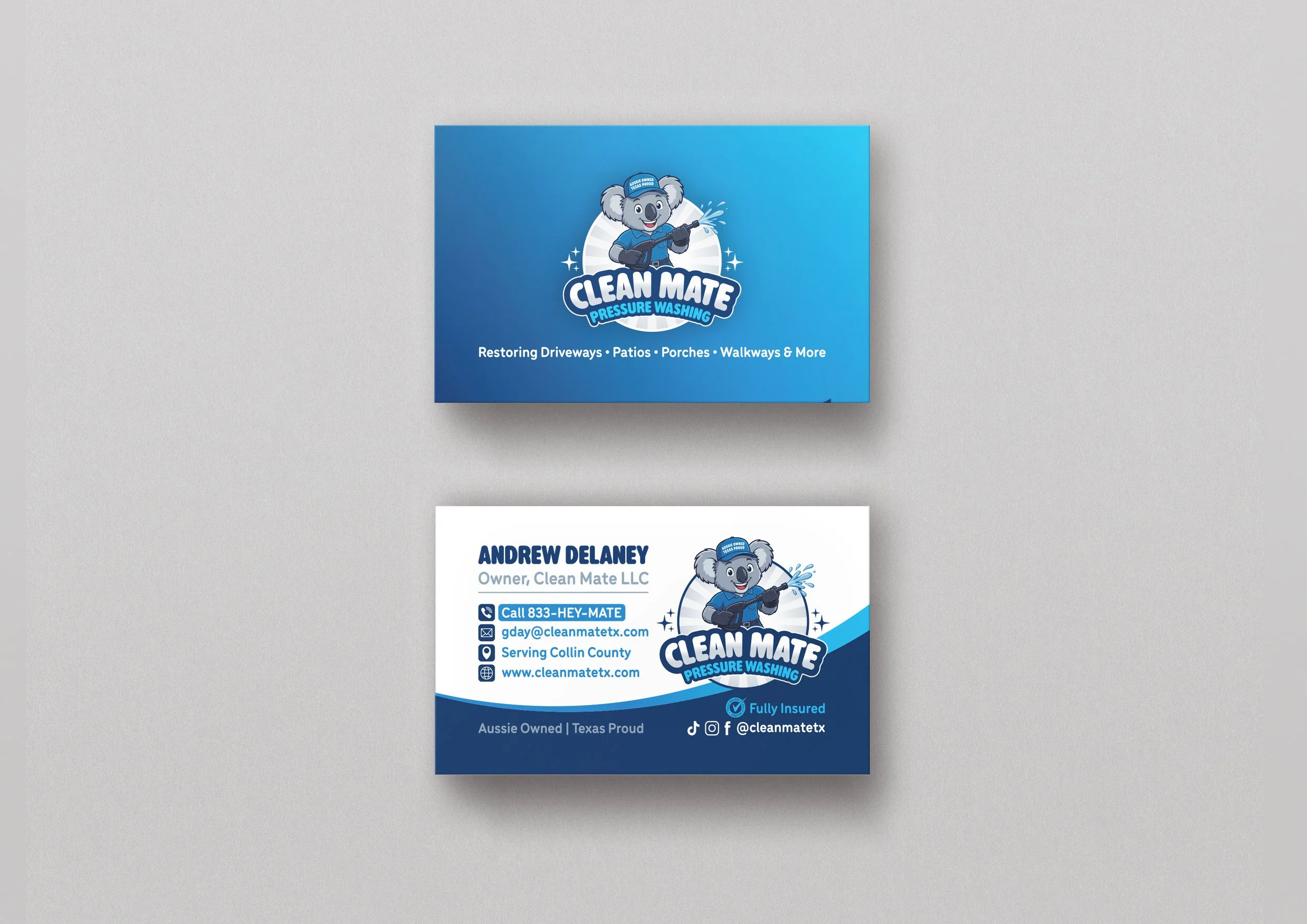 Brand Identity for Clean Mate Pressure Washing LLC
