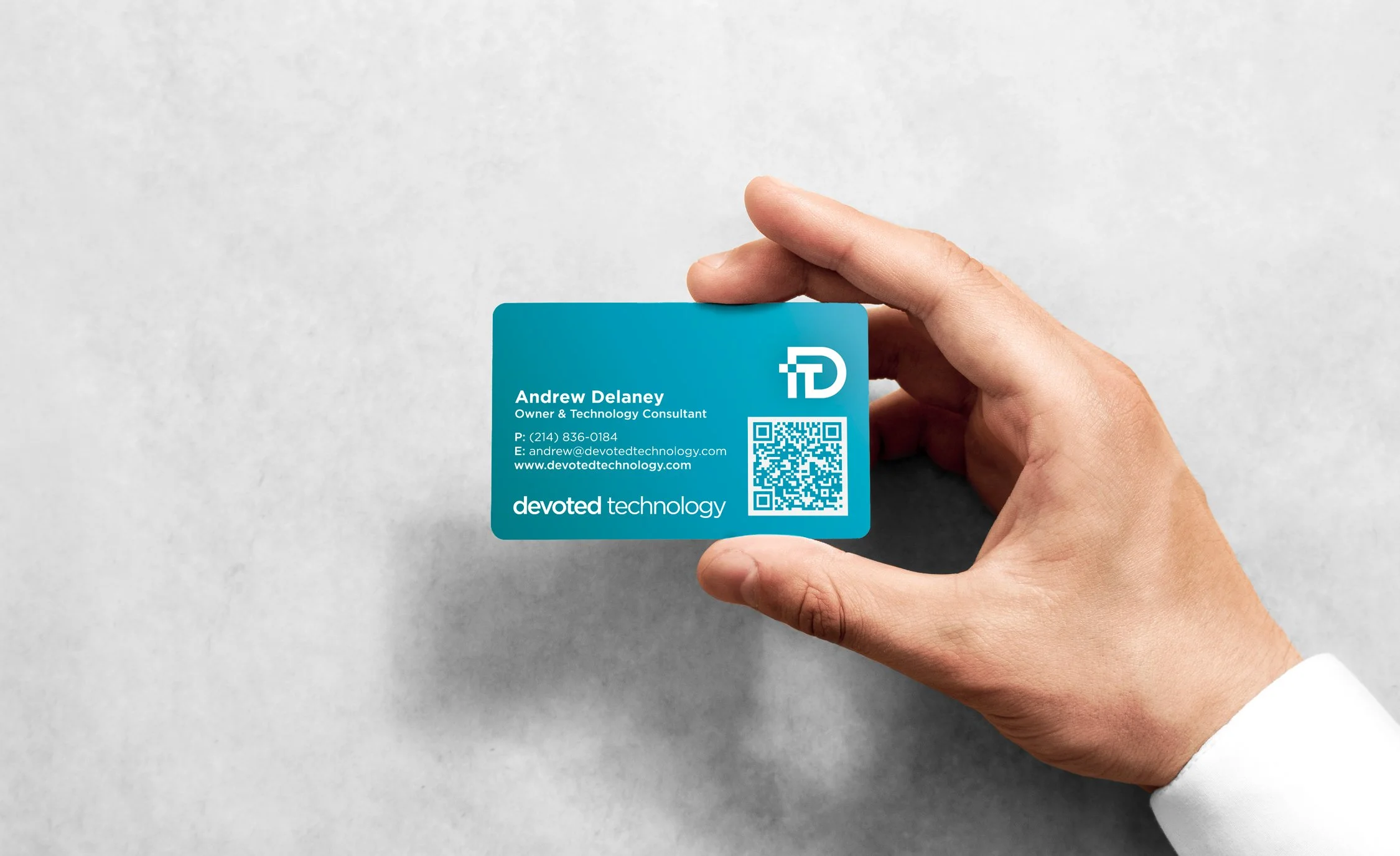 Business cards for a tech company